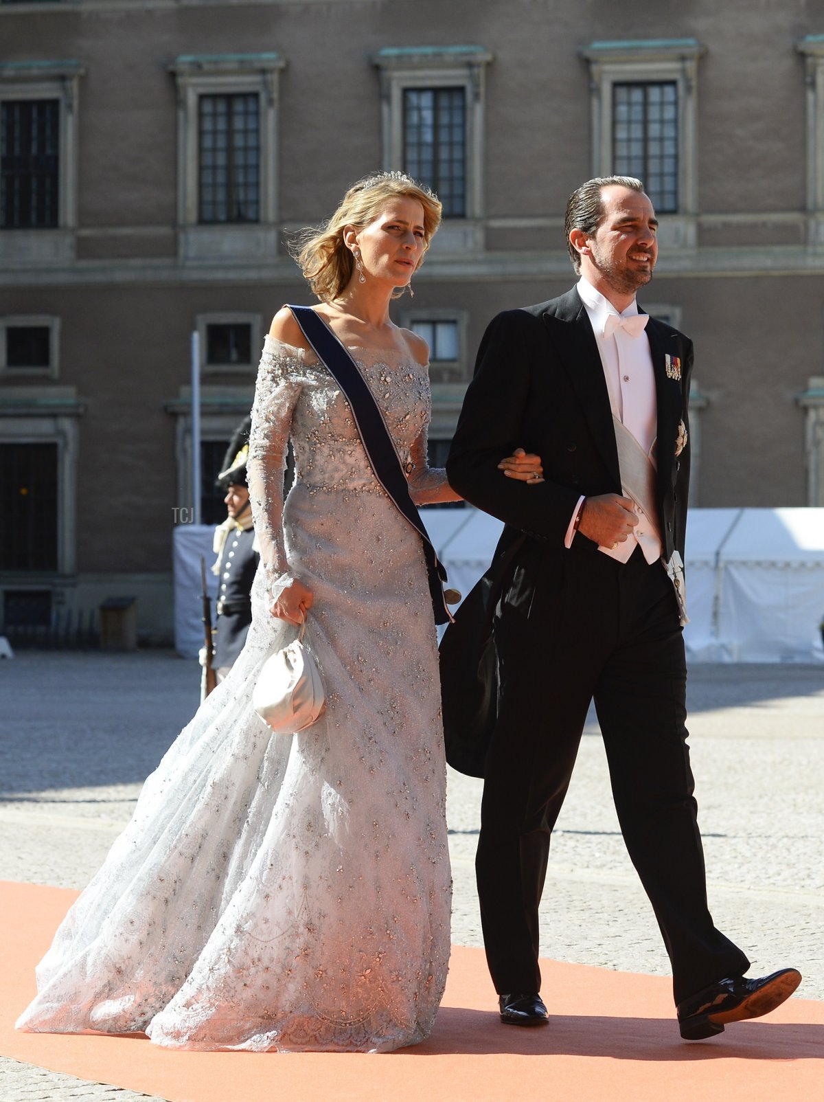 Il Principe Nikolaos di Grecia (R) e la Principessa Tatiana di Grecia partecipano al matrimonio reale del Principe Carl Philip di Svezia e Sofia Hellqvist al Palazzo Reale il 13 giugno 2015 a Stoccolma, Svezia