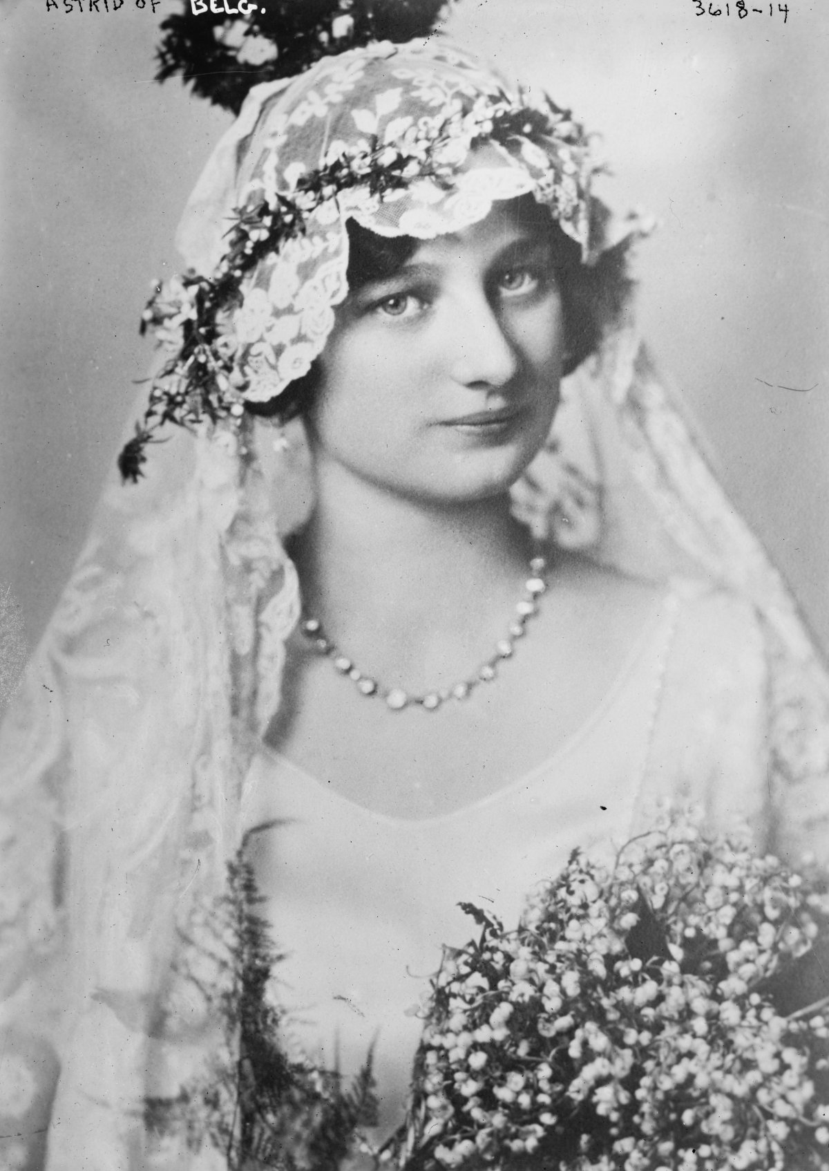 La Principessa Astrid di Svezia nel giorno del suo matrimonio a Stoccolma il 4 novembre 1926 (Penta Springs/Alamy)