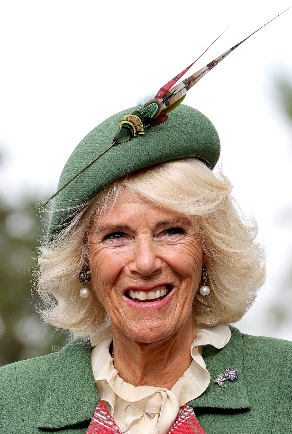 Camilla, Duchess of Cornwall attends the Braemar Highland Gathering at the Princess Royal & Duke of Fife Memorial Park on September 03, 2022 in Braemar, Scotland