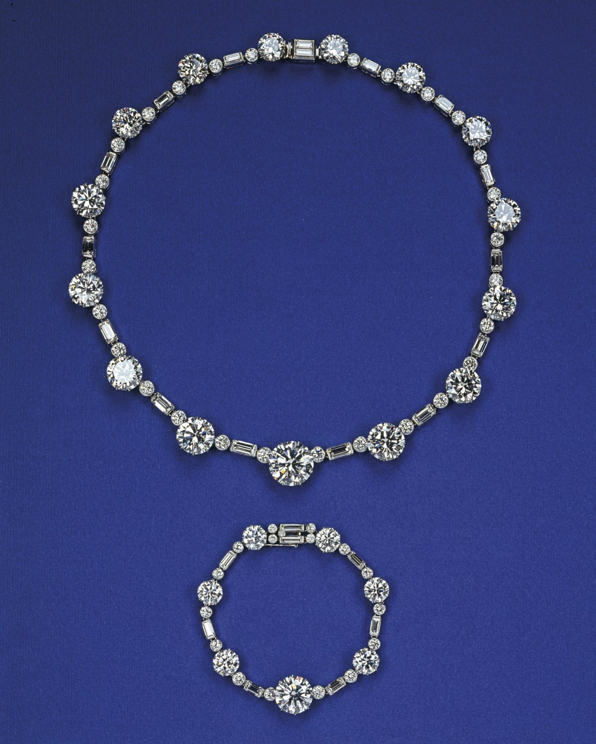 Collana e bracciale di diamanti sudafricani