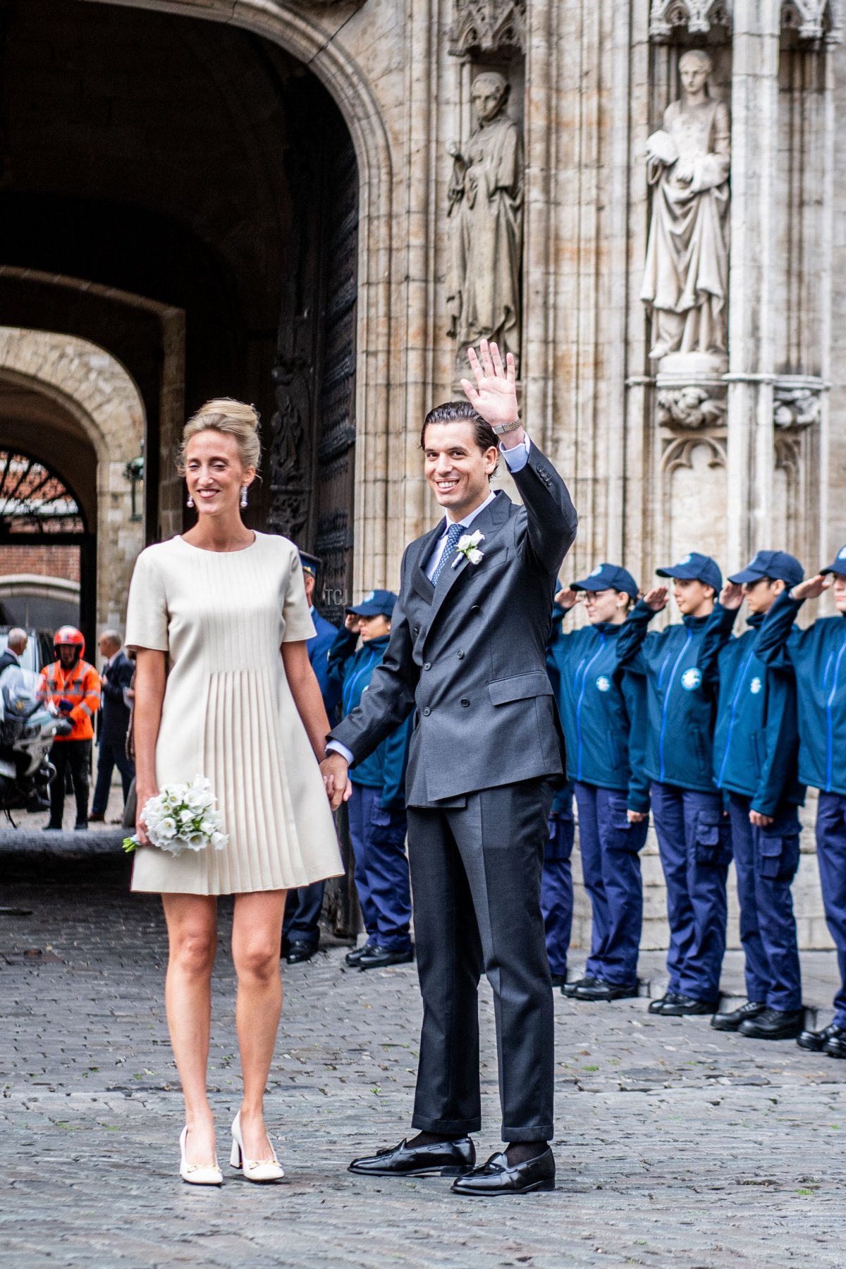 La Principessa Maria Laura e William Isvy si sono fotografati subito dopo il matrimonio ufficiale presso il Municipio di Bruxelles, di Maria-Laura del Belgio e William Isvy, sabato 10 settembre 2022, a Bruxelles