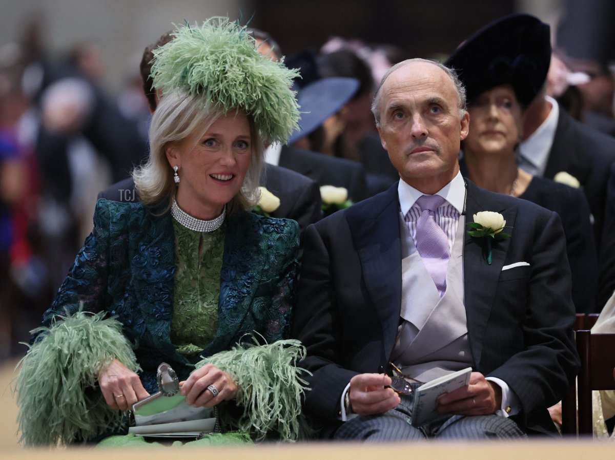 La Principessa Astrid e il Principe Lorenz del Belgio partecipano alla cerimonia di matrimonio della Principessa Maria-Laura del Belgio e William Isvy, presso la Cattedrale di San Michele e San Gudula a Bruxelles il 10 settembre 2022