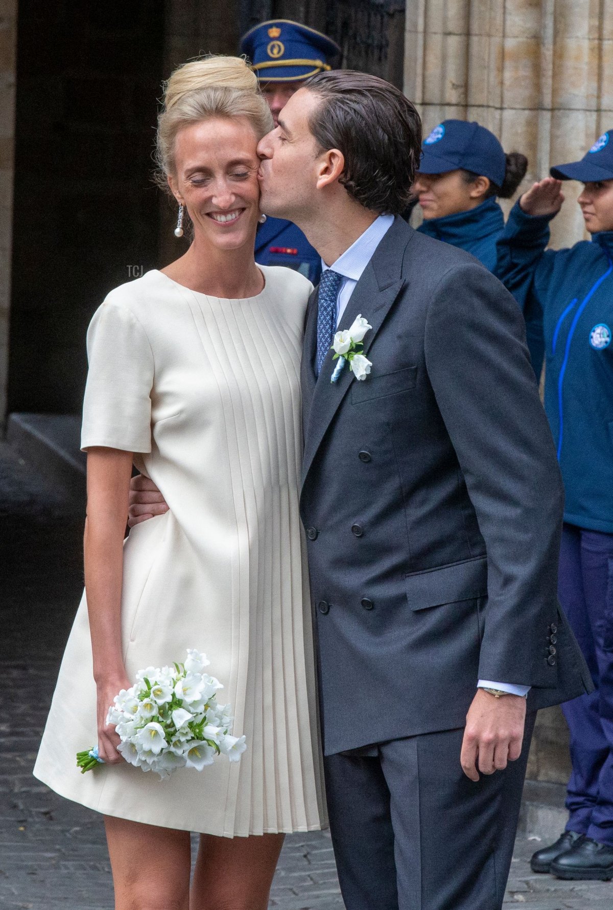 La Principessa Maria Laura e William Isvy fotografati dopo il matrimonio ufficiale presso il Municipio di Bruxelles, di Maria-Laura del Belgio e William Isvy, sabato 10 settembre 2022, a Bruxelles