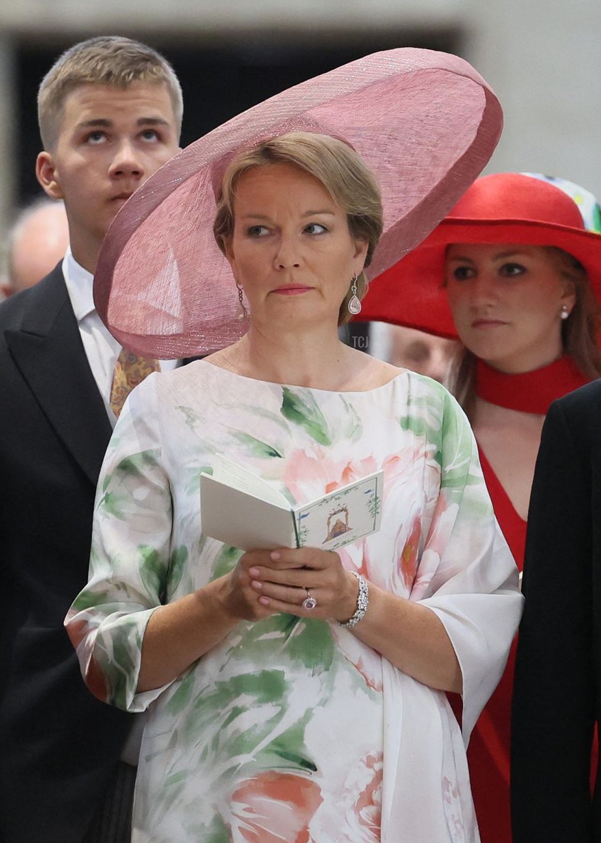 Membri della Famiglia Reale del Belgio (da sinistra a destra), la Regina Paola, il Re Alberto II, la Regina Mathilde e il Re Philippe partecipano alla cerimonia di matrimonio della Principessa Maria-Laura del Belgio e William Isvy, presso la Cattedrale di San Michele e San Gudula a Bruxelles il 10 settembre 2022