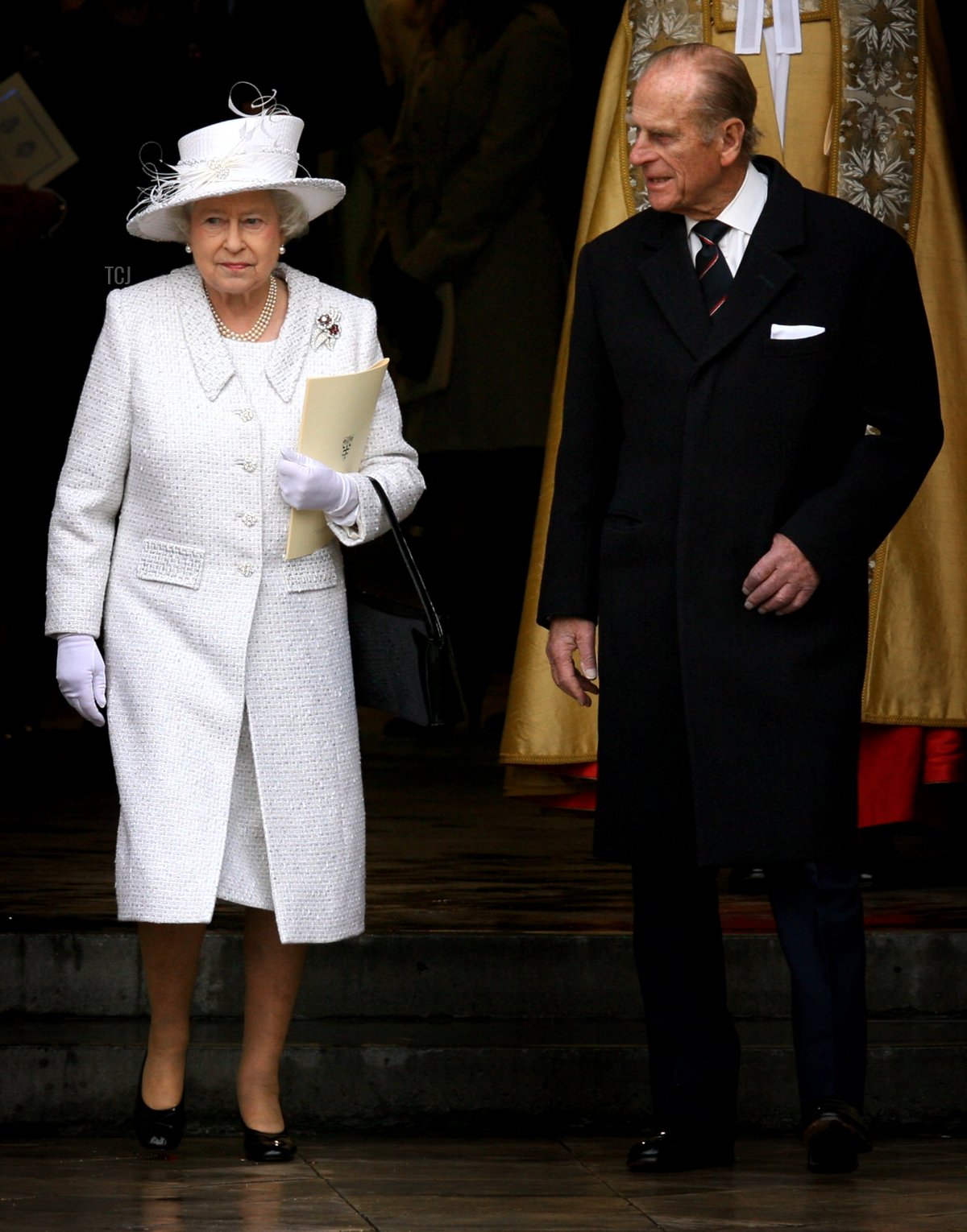 La Regina Elisabetta II e il Principe Filippo, il Duca di Edimburgo lasciano l'Abbazia di Westminster dopo un servizio che celebra il loro 60° anniversario di matrimonio il 19 novembre 2007 a Londra, Inghilterra