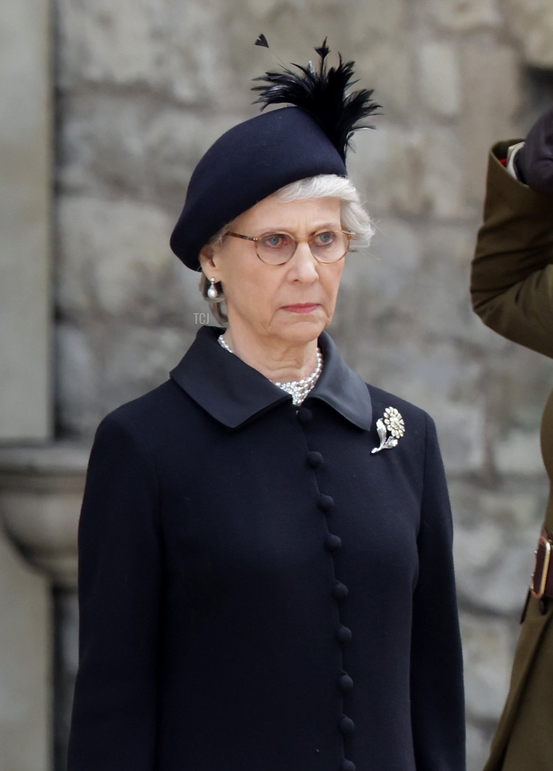 Birgitte, Duchessa di Gloucester è vista durante il funerale di stato della Regina Elisabetta II a Westminster Abbey il 19 settembre 2022 a Londra, Inghilterra