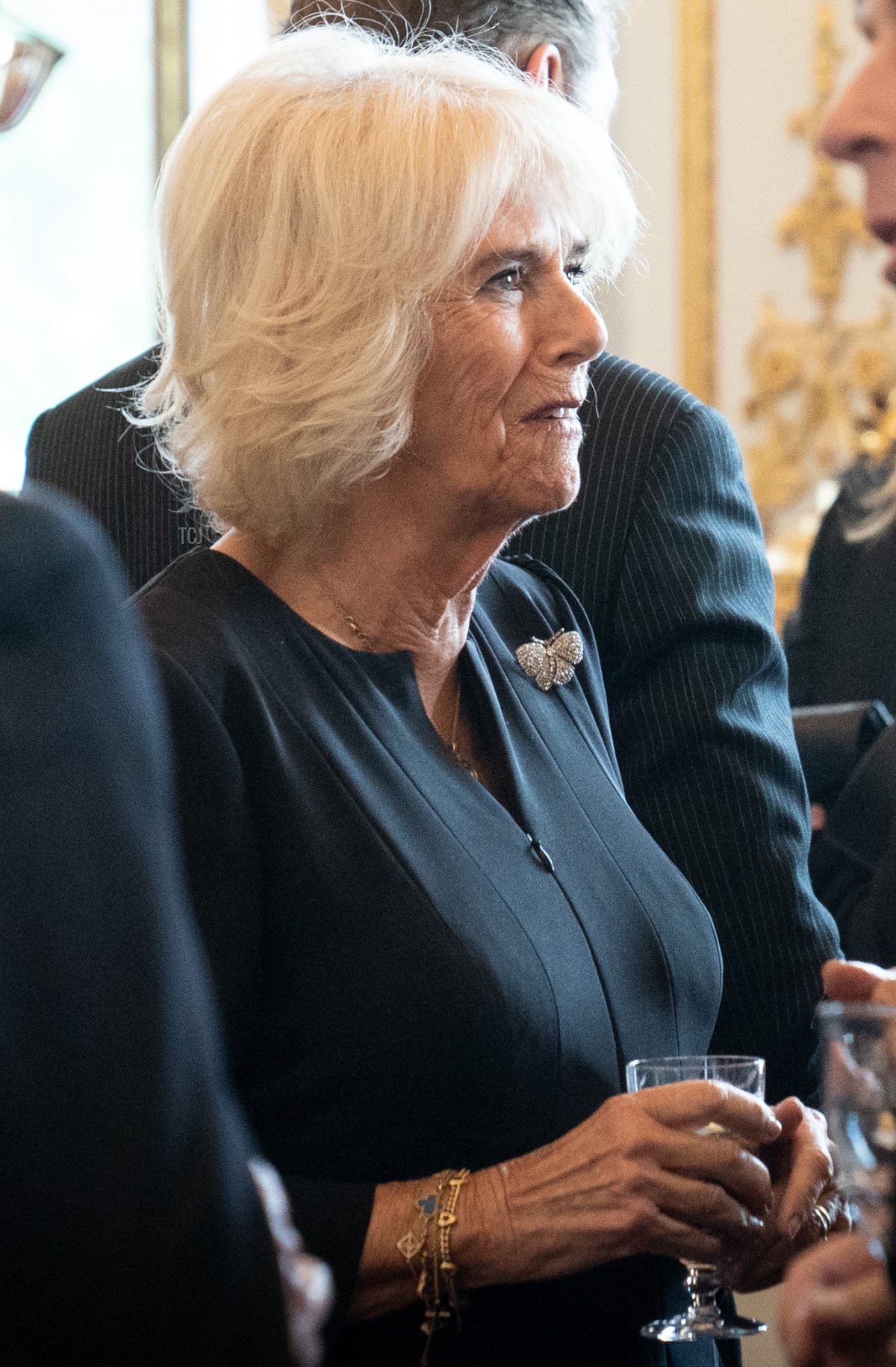 Camilla, Regina Consorte e il Principe Edoardo, Conte di Wessex durante un pranzo tenutosi per i governatori generali delle nazioni del Commonwealth al Palazzo di Buckingham il 17 settembre 2022 a Londra, Inghilterra