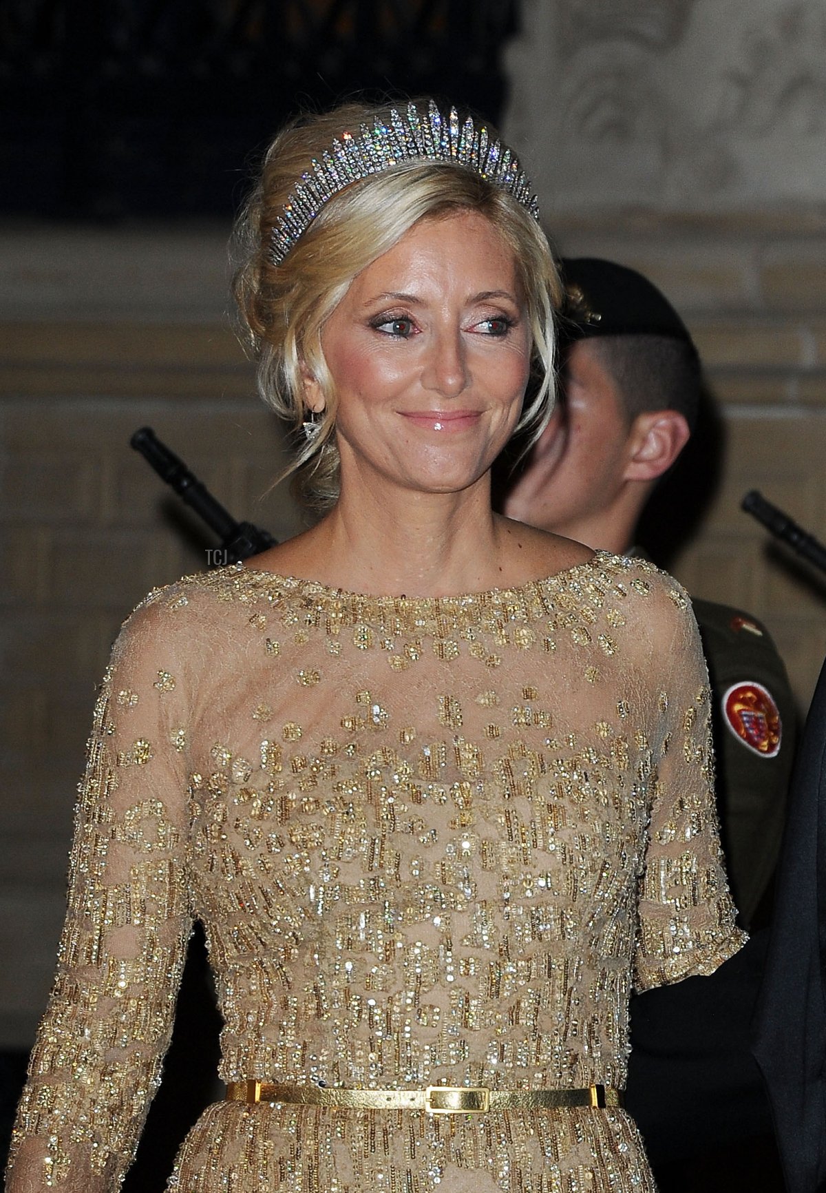 Il Principe Pavlos di Grecia e la Principessa Marie Chantal di Grecia partecipano alla cena di gala per il matrimonio del Principe Guillaume di Lussemburgo e Stephanie de Lannoy al Palazzo Granducale il 19 ottobre 2012 a Lussemburgo