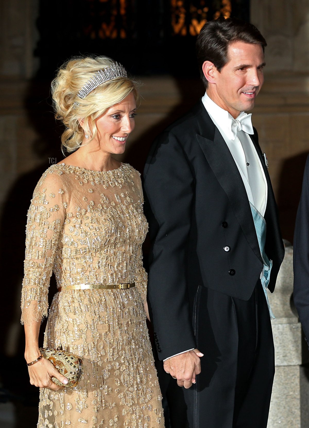 Il Principe Pavlos di Grecia e la Principessa Marie Chantal di Grecia partecipano alla cena di gala per il matrimonio del Principe Guillaume di Lussemburgo e Stephanie de Lannoy al Palazzo Granducale il 19 ottobre 2012 a Lussemburgo