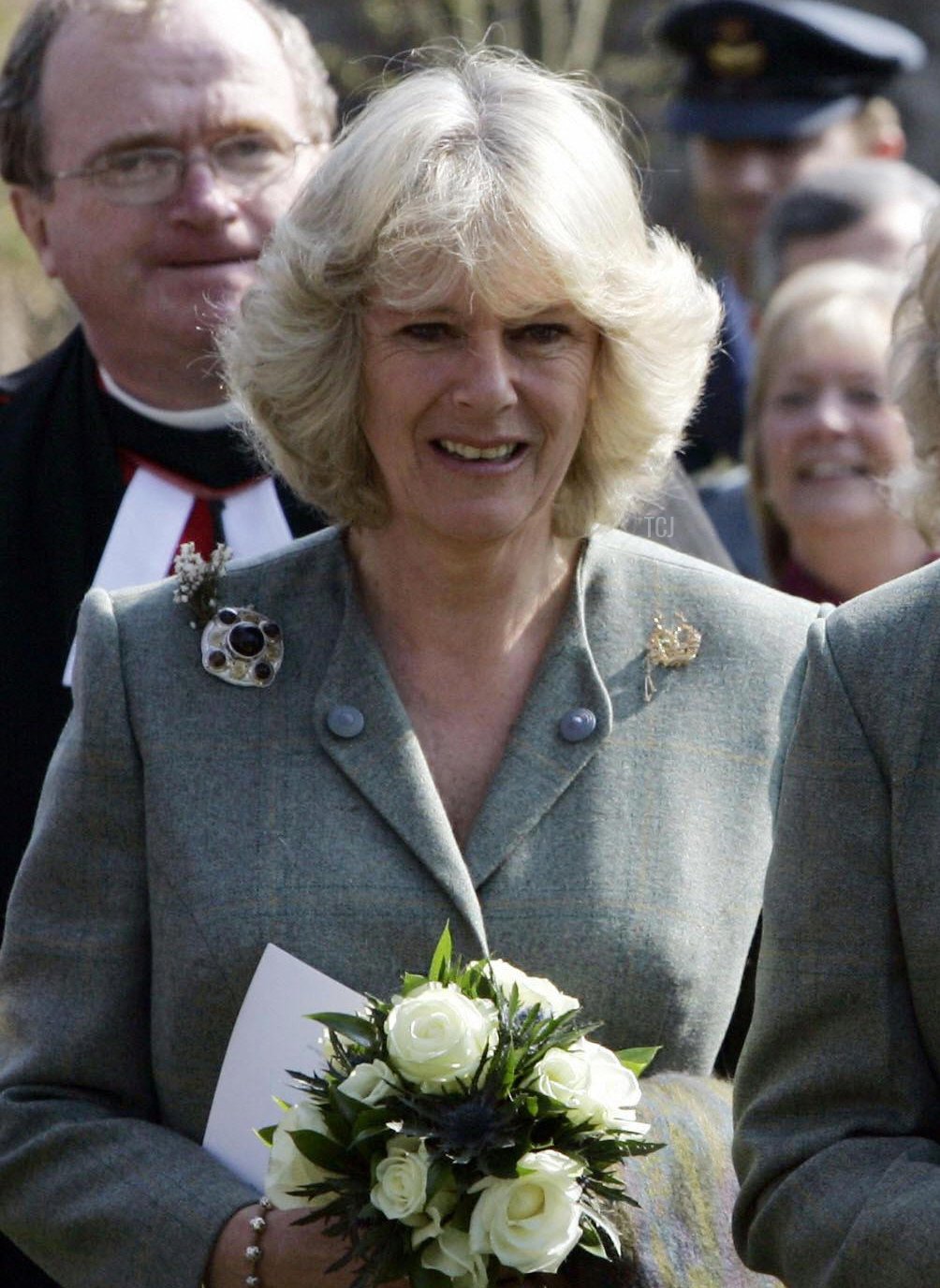 Il Principe Carlo e la nuova moglie Camilla partecipano a un servizio commemorativo speciale per commemorare i soldati persi durante il servizio attivo presso il museo reggimentale dei Gordon Highlanders, Aberdeen, 24 aprile 2005