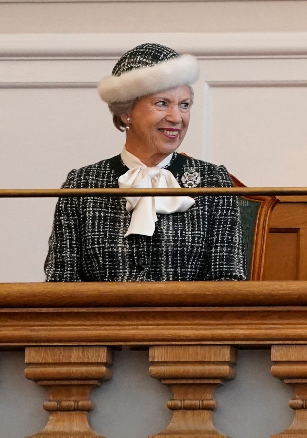 La Principessa Benedikte, la Principessa ereditaria Mary, il Principe ereditario Frederik e la Regina Margrethe assistono all'apertura annuale della sessione parlamentare al Parlamento danese (Folketinget) a Christiansborg Castle a Copenaghen, il 4 ottobre 2022