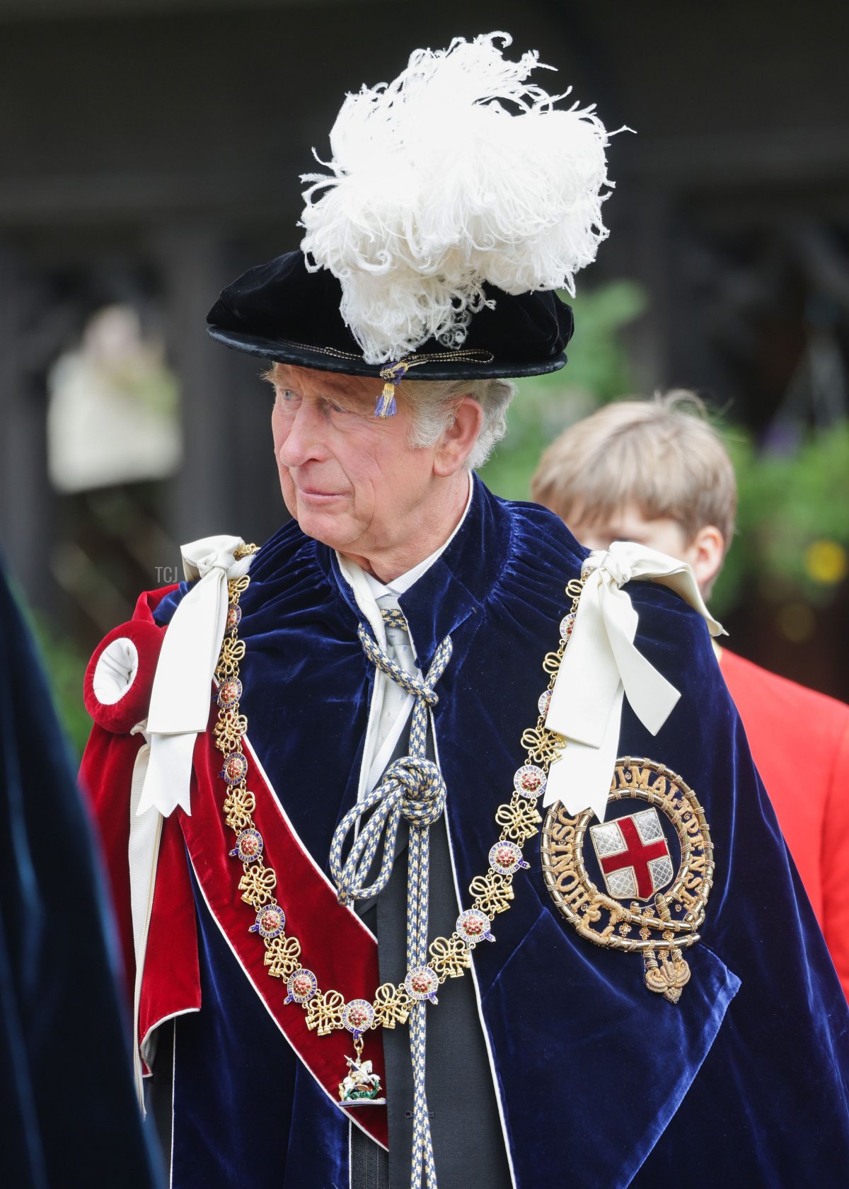 Il Principe Carlo, principe di Galles partecipa al servizio dell'Ordine della Giarrettiera a St George's Chapel il 13 Giugno 2022 a Windsor, Inghilterra