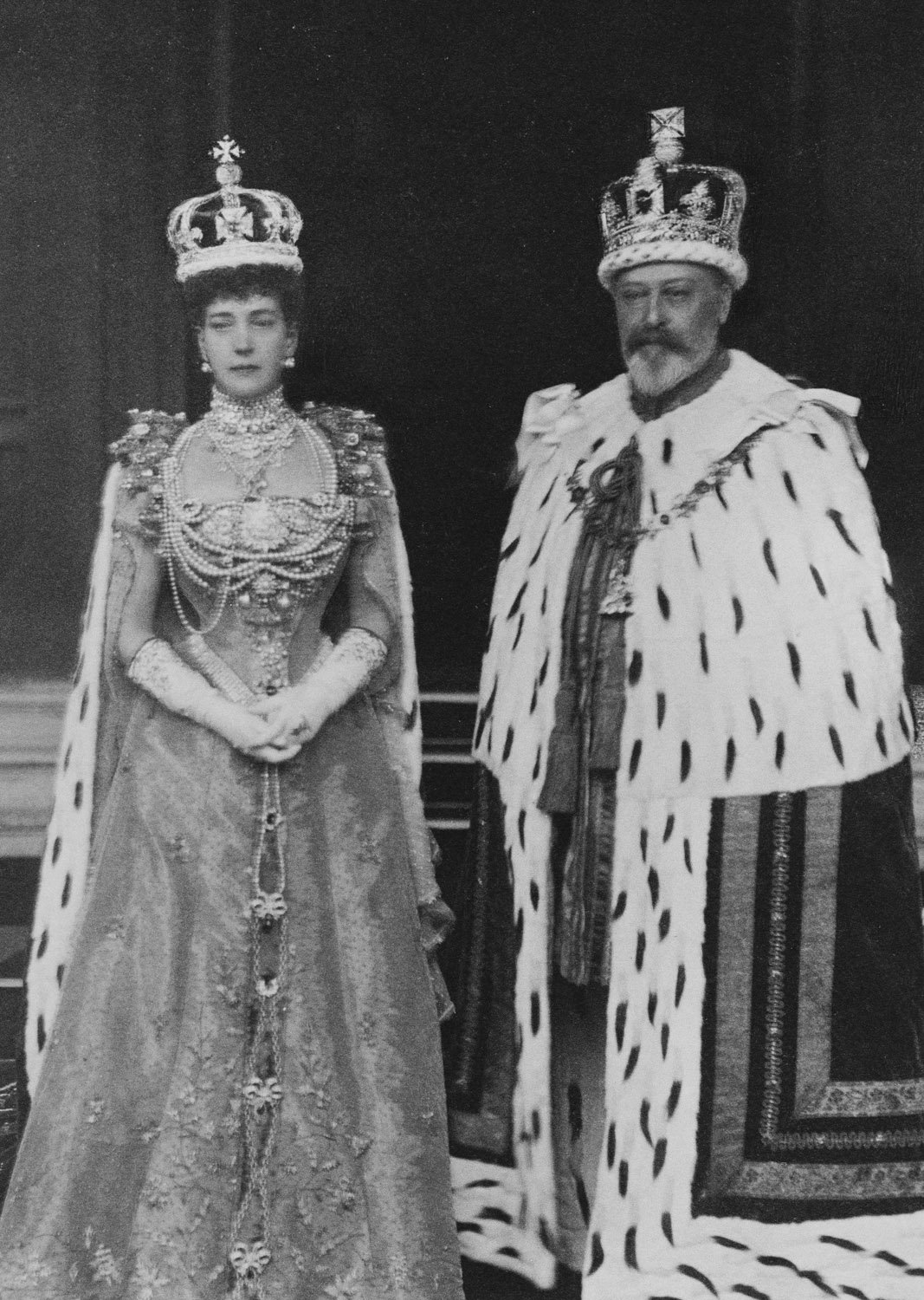 Re Edoardo VII e la regina Alessandra in vesti di incoronazione, 9 agosto 1902