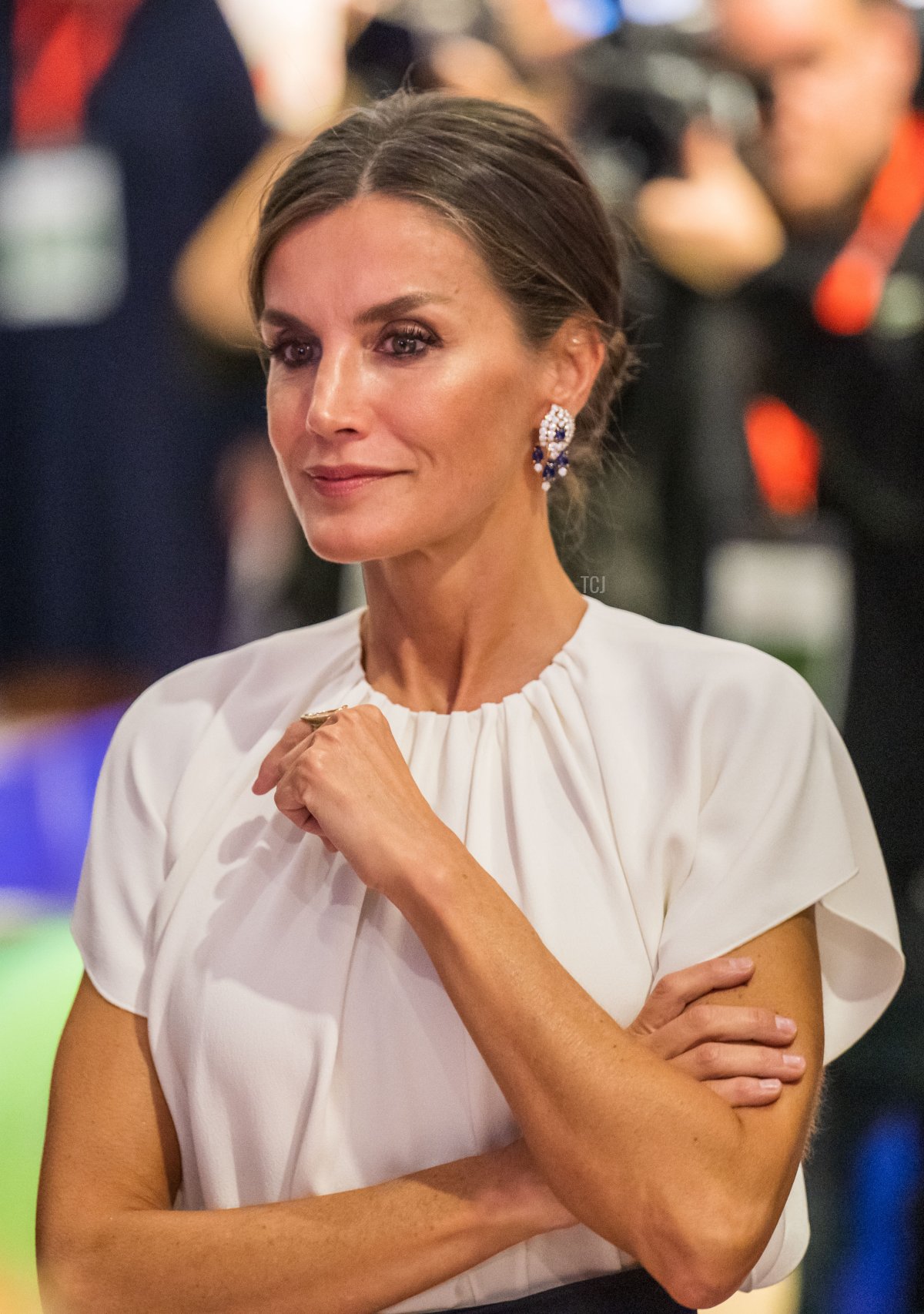 La Regina Letizia di Spagna partecipa alla Fiera del Libro di Francoforte 2022 il 18 ottobre 2022 a Francoforte sul Meno, Germania