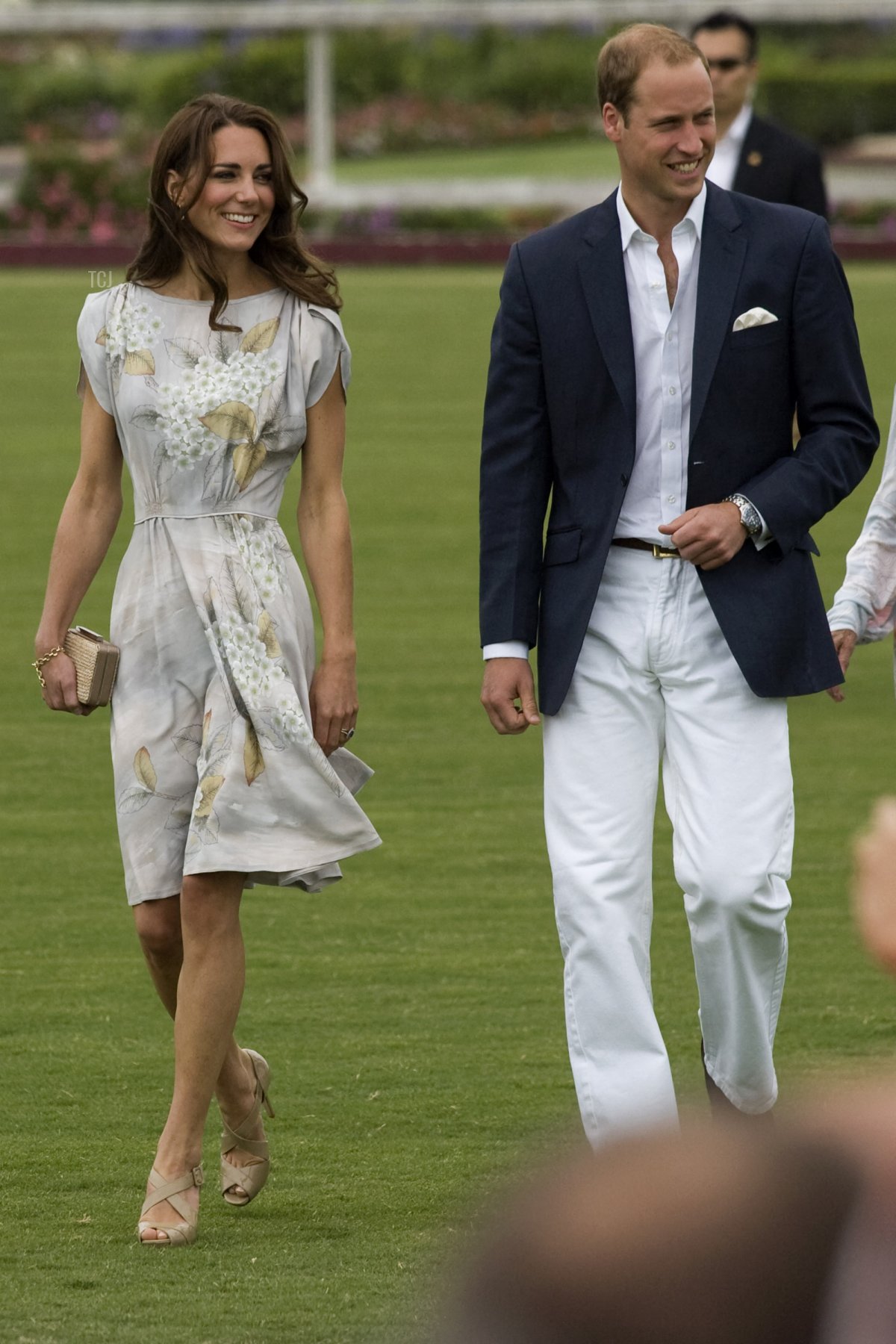 Il Principe William e Catherine, Duchessa di Cambridge, arrivano al Santa Barbara Polo & Racquet Club per la Foundation Polo Challenge a Carpinteria, California, il 9 luglio 2011