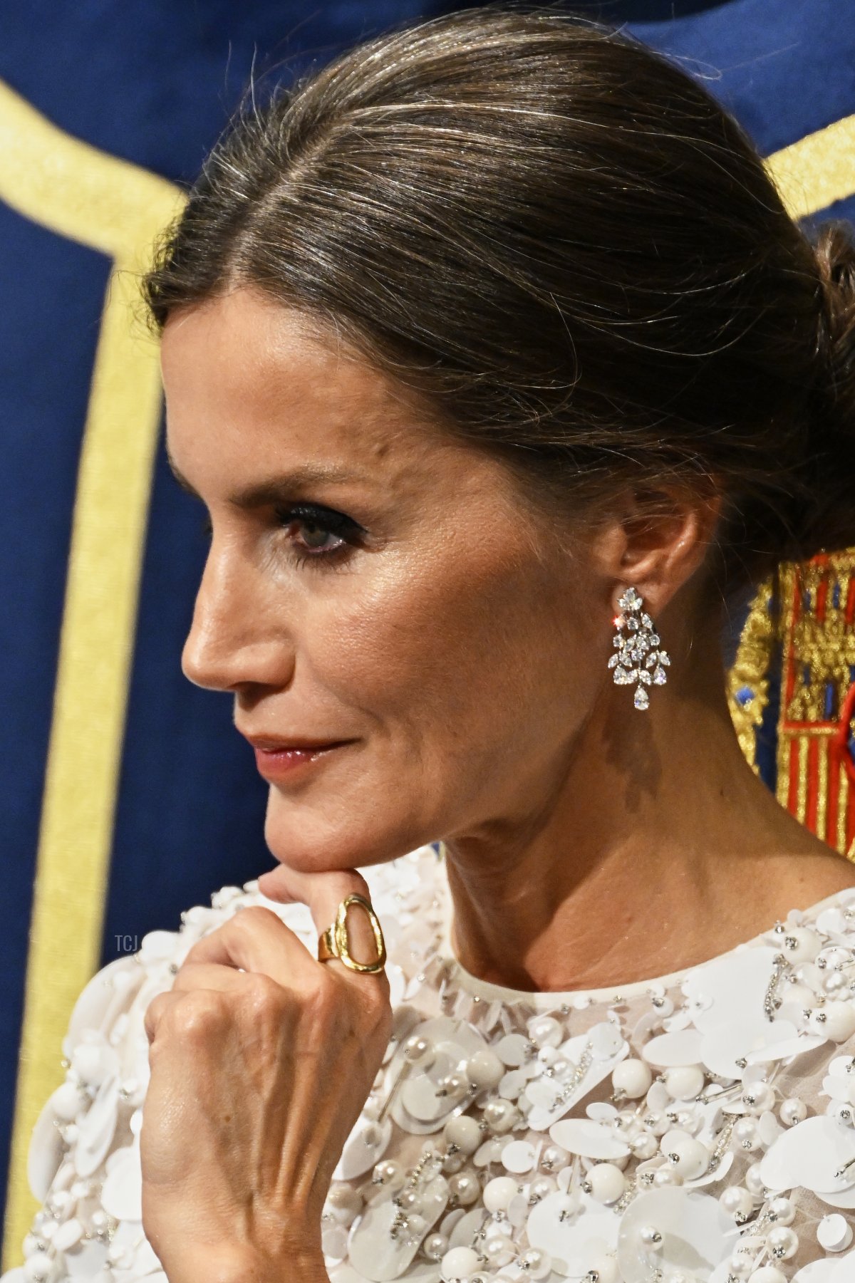 La Regina Letizia di Spagna partecipa alla cerimonia dei Premi 'Princesa De Asturias' presso l'Arena di Oviedo il 28 ottobre 2022 in Oviedo, Spagna