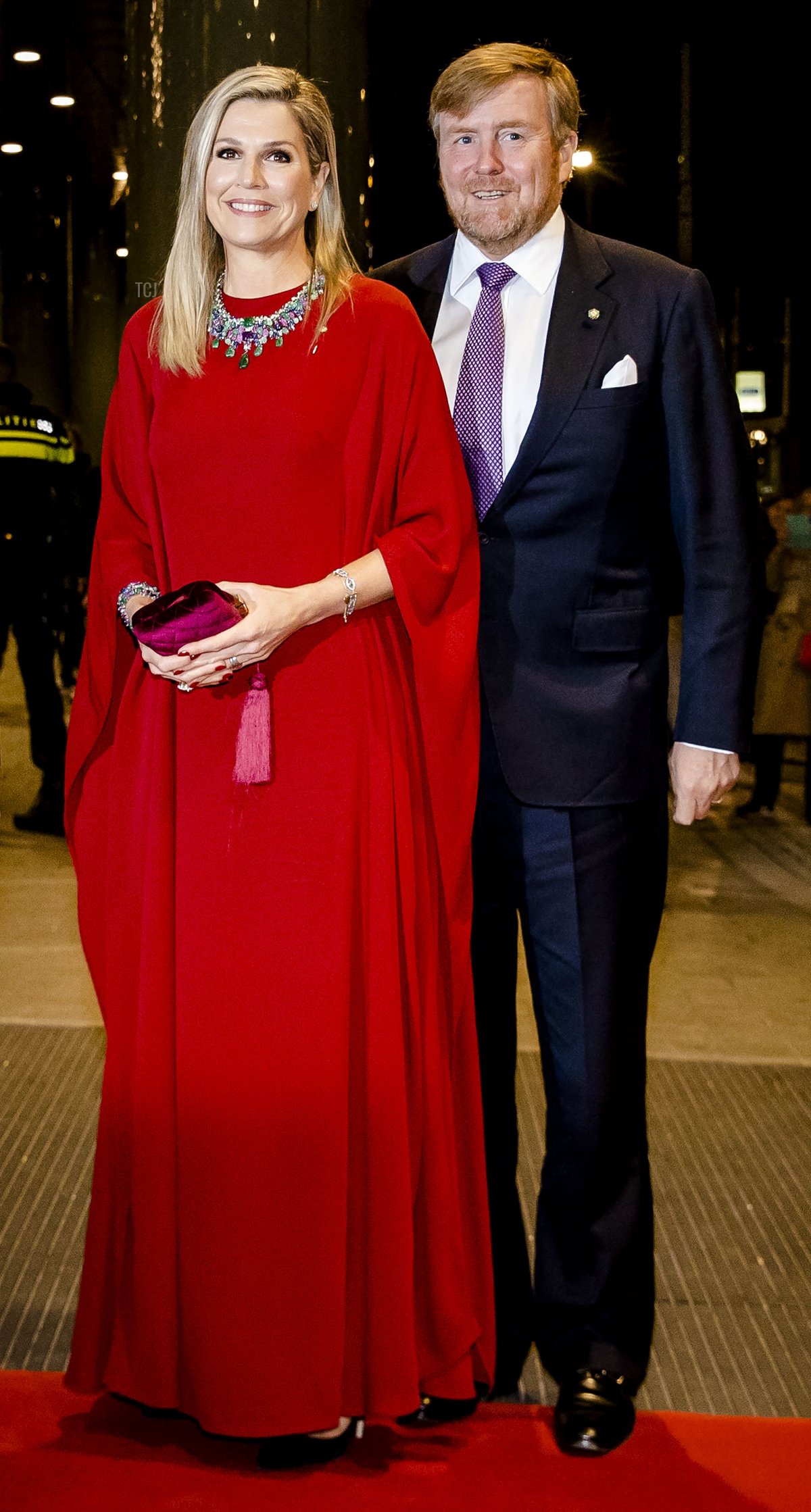 Dutch Queen Maxima (L) and Dutch King Willem-Alexander arrive at the Concertgebouw in Amsterdam, on November 10, 2022