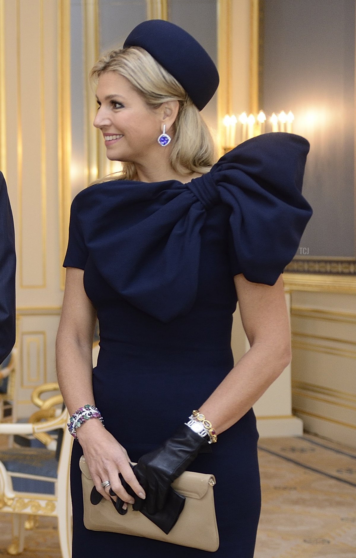 Queen Mathilde of Belgium, King Philippe of Belgium, King Willem-Alexander and Queen Maxima of the Netherlands pose during the first official visit of the new Belgian King and Queen to the Dutch Royal couple in The Hague on November 8, 2013