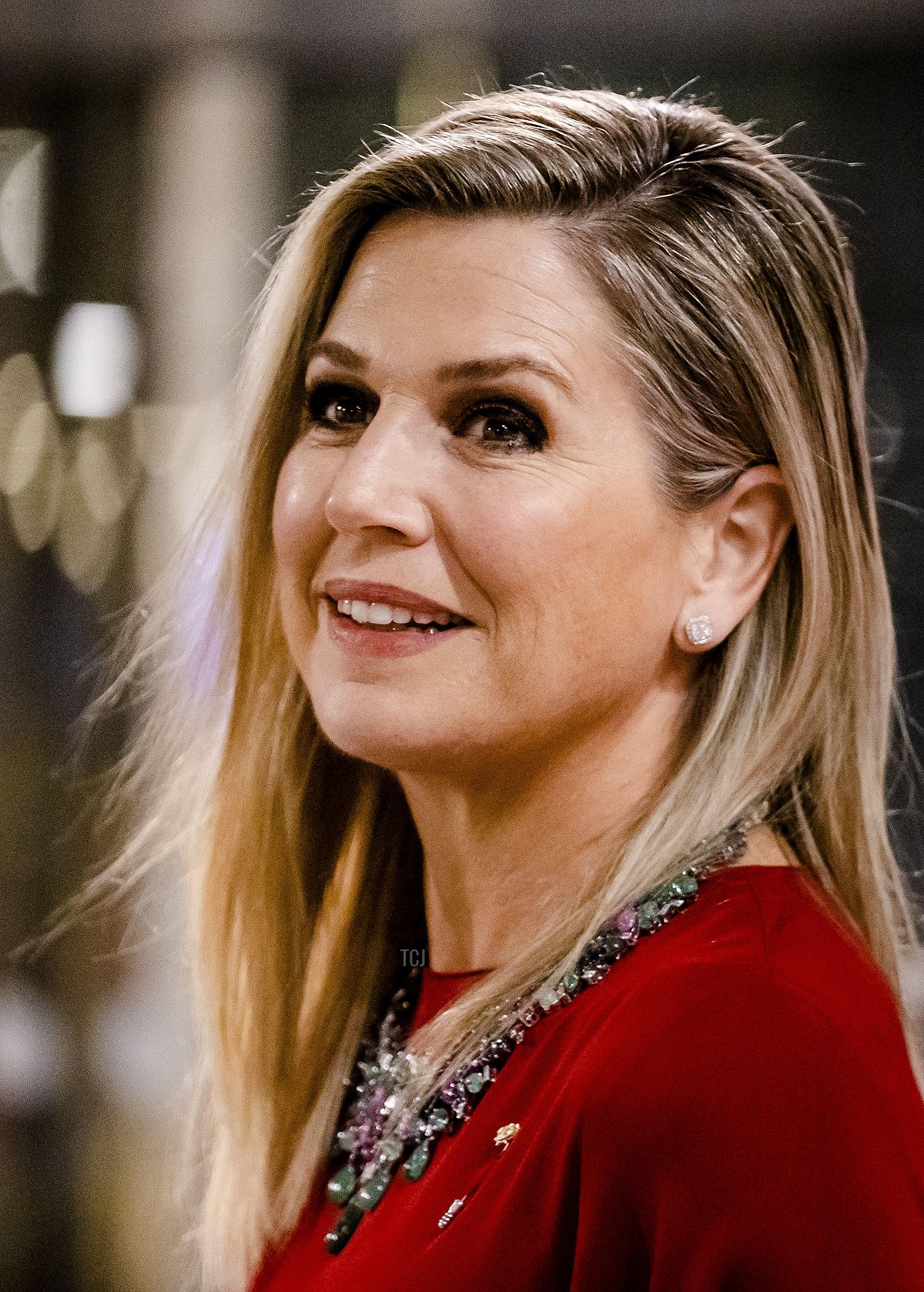 Queen Maxima at the Concertgebouw prior to the counter performance. Italian President Sergio Mattarella pays a three-day state visit to the Netherlands