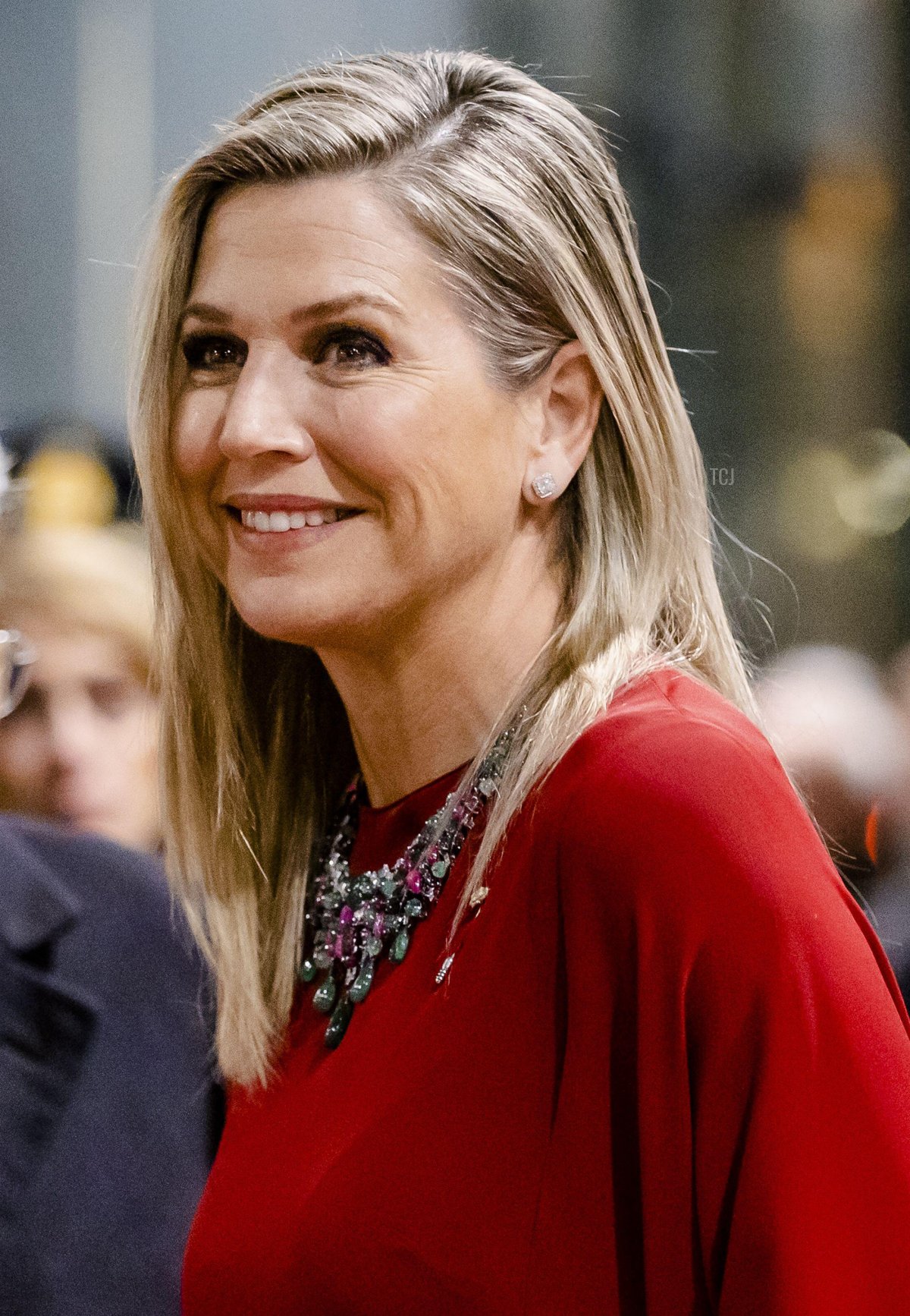 Queen Maxima at the Concertgebouw prior to the counter performance. Italian President Sergio Mattarella pays a three-day state visit to the Netherlands