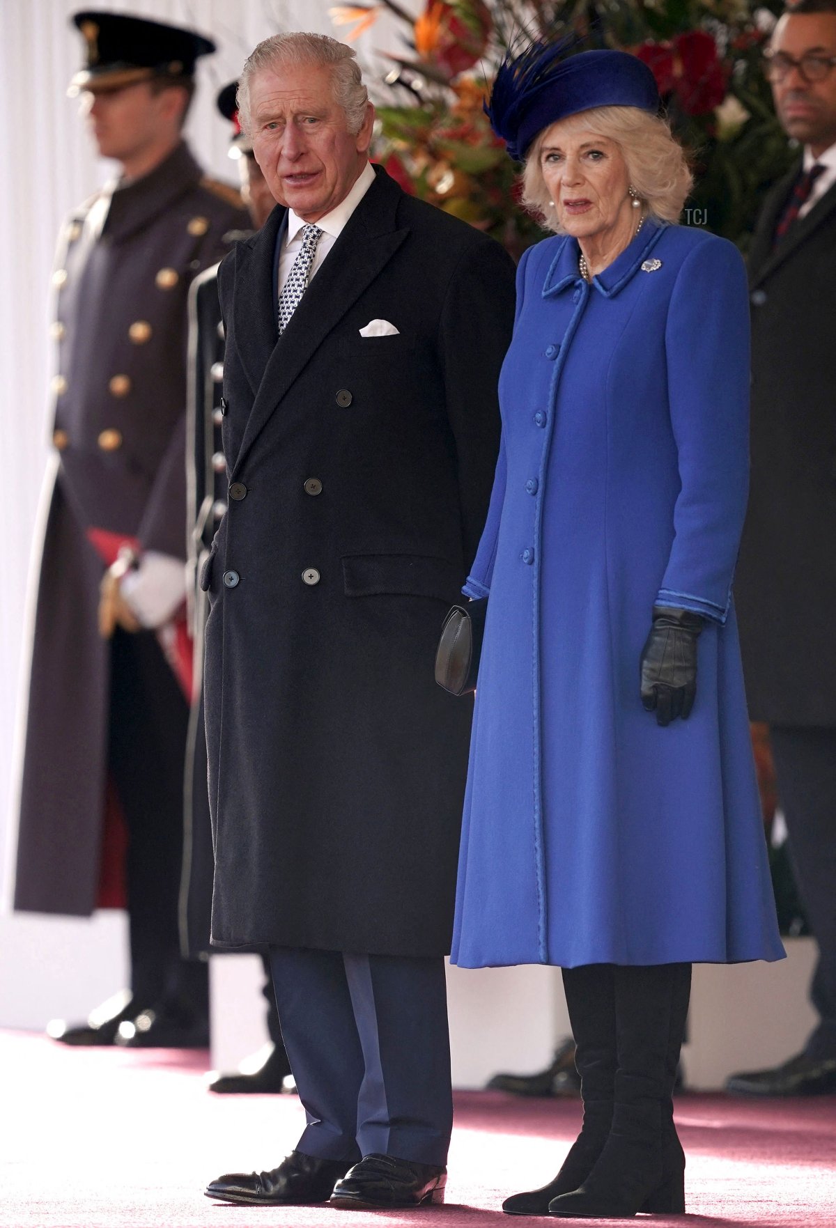 Il Re Carlo III e la Regina Camilla partecipano al Benvenuto Cerimoniale per il Presidente del Sud Africa, alla Horse Guards Parade a Londra il 22 novembre 2022, all’inizio della visita di stato di due giorni del presidente