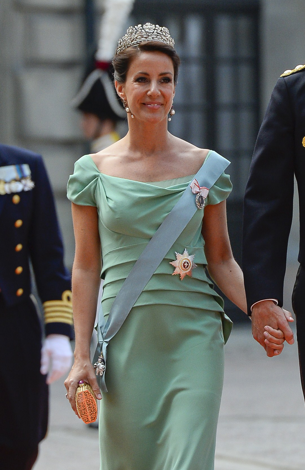 La Principessa Marie di Danimarca partecipa al matrimonio reale del Principe Carl Filippo e della Principessa Sofia a Stoccolma il 13 giugno 2015 (JONATHAN NACKSTRAND/AFP via Getty Images)