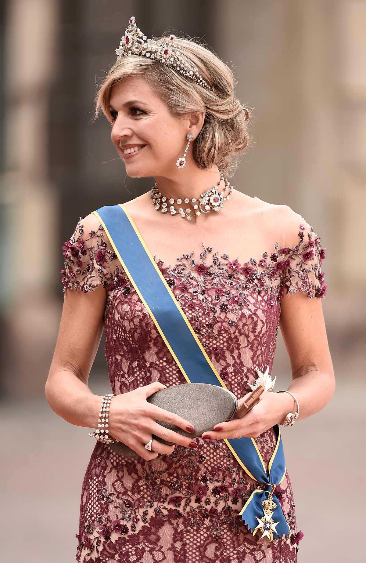 La Regina Massima dei Paesi Bassi partecipa al matrimonio reale del Principe Carl Filippo e della Principessa Sofia a Stoccolma il 13 giugno 2015 (Ian Gavan/Getty Images)