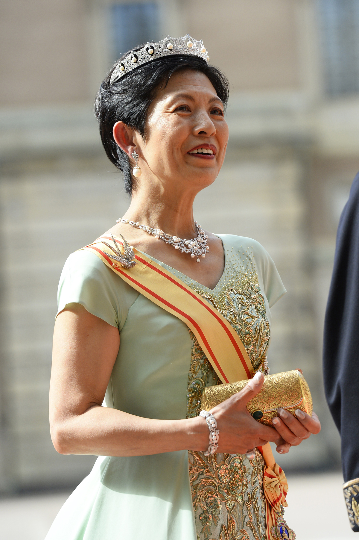 La Principessa Takamado partecipa al matrimonio reale del Principe Carl Filippo e della Principessa Sofia a Stoccolma il 13 giugno 2015 (JONATHAN NACKSTRAND/AFP/Getty Images)