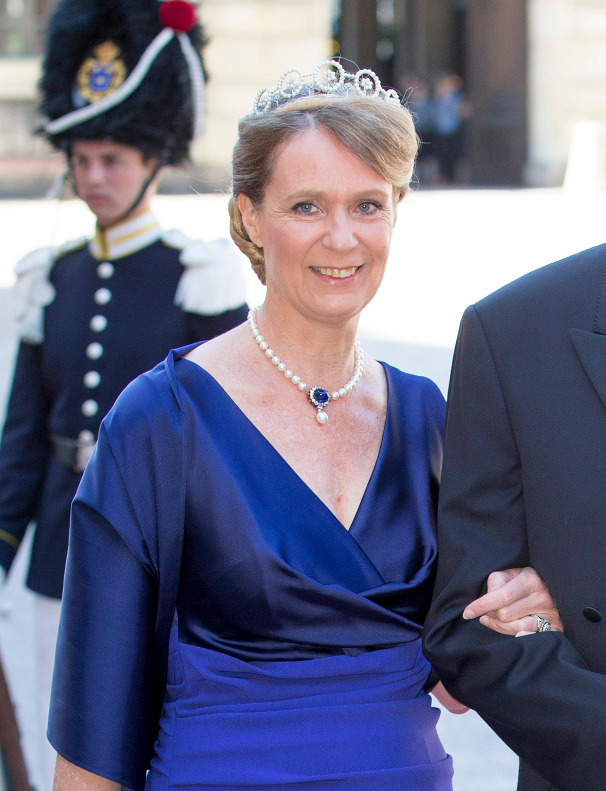 La Principessa Desiree di Hohenzollern partecipa al matrimonio reale del Principe Carl Philip e della Principessa Sofia a Stoccolma il 13 Giugno 2015 (Patrick van Katwijk/DPA Picture Alliance/Alamy)