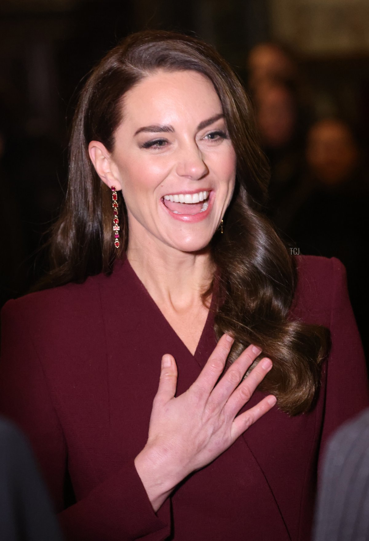 Catherine, Princess of Wales arrives for the 'Together at Christmas' Carol Service at Westminster Abbey on December 15, 2022 in London, England