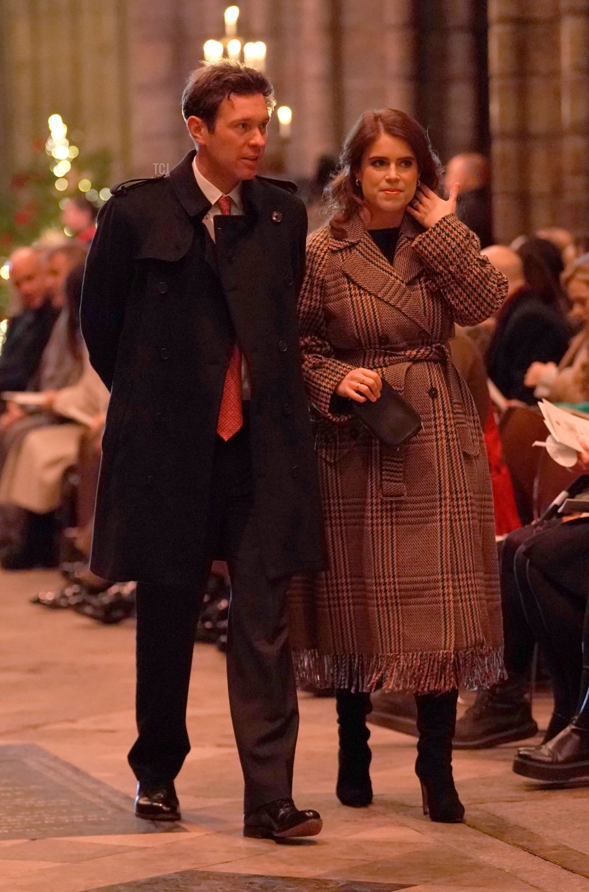 Princess Eugenie and Jack Brooksbank attend the 'Together at Christmas' Carol Service at Westminster Abbey on December 15, 2022 in London, England