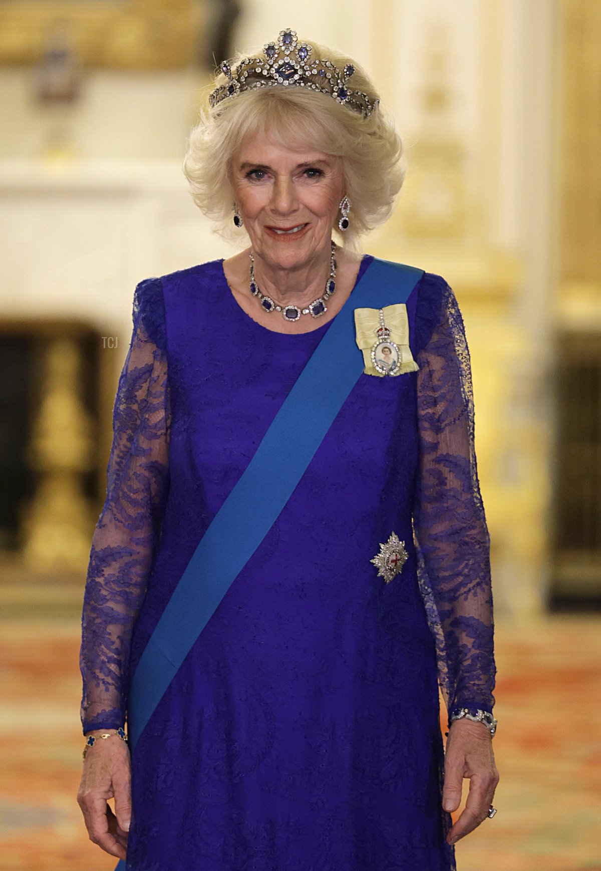 Camilla, Regina Consorte durante il Banchetto di Stato a Buckingham Palace il 22 novembre 2022 a Londra, Inghilterra