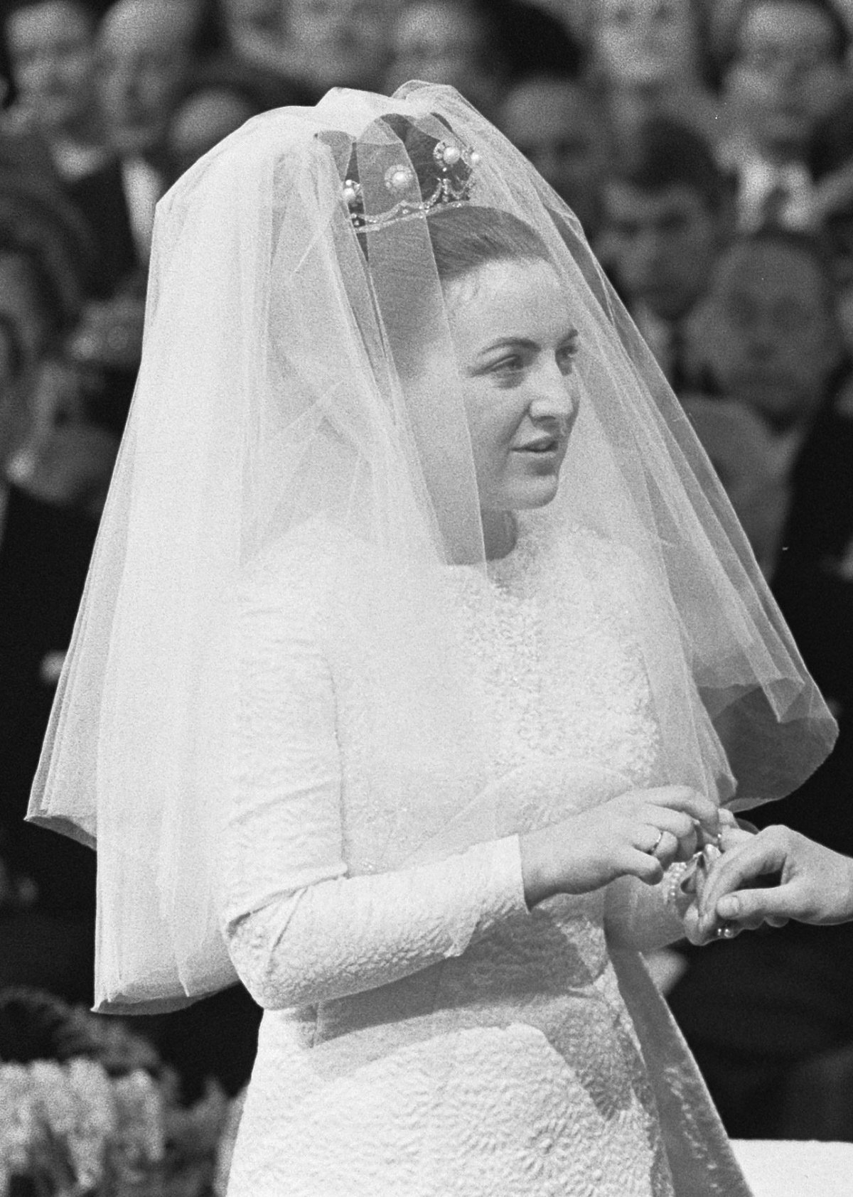 La Principessa Margriet dei Paesi Bassi sposa Pieter van Vollenhoven all'Aia, 10 gennaio 1967 (Ron Kroon/Anefo/Nationaal Archief/Wikimedia Commons)