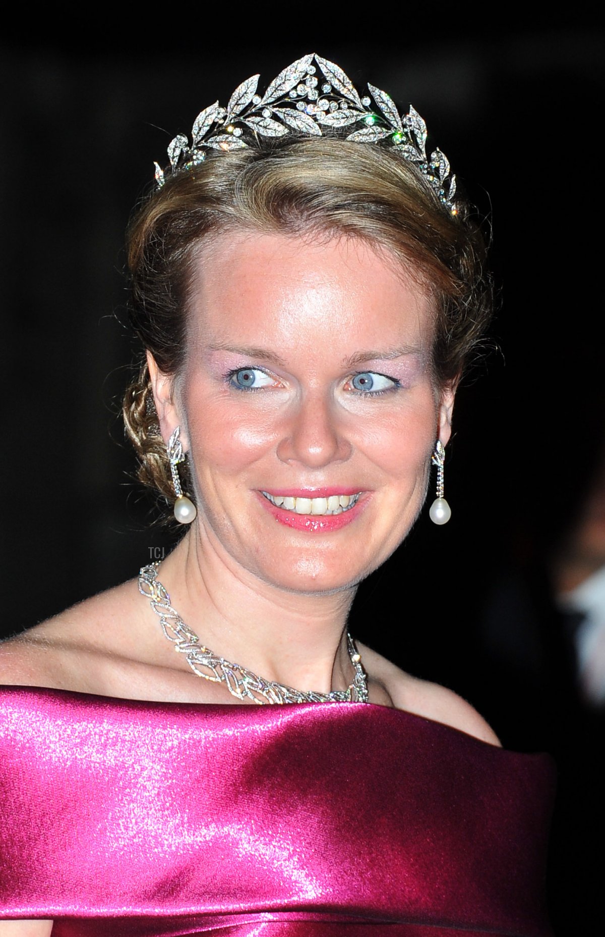 La principessa Mathilde partecipa a una cena sulle terrazze dell'opera dopo la cerimonia di matrimonio religioso il 2 luglio 2011 a Monaco (Pascal Le Segretain/Getty Images)