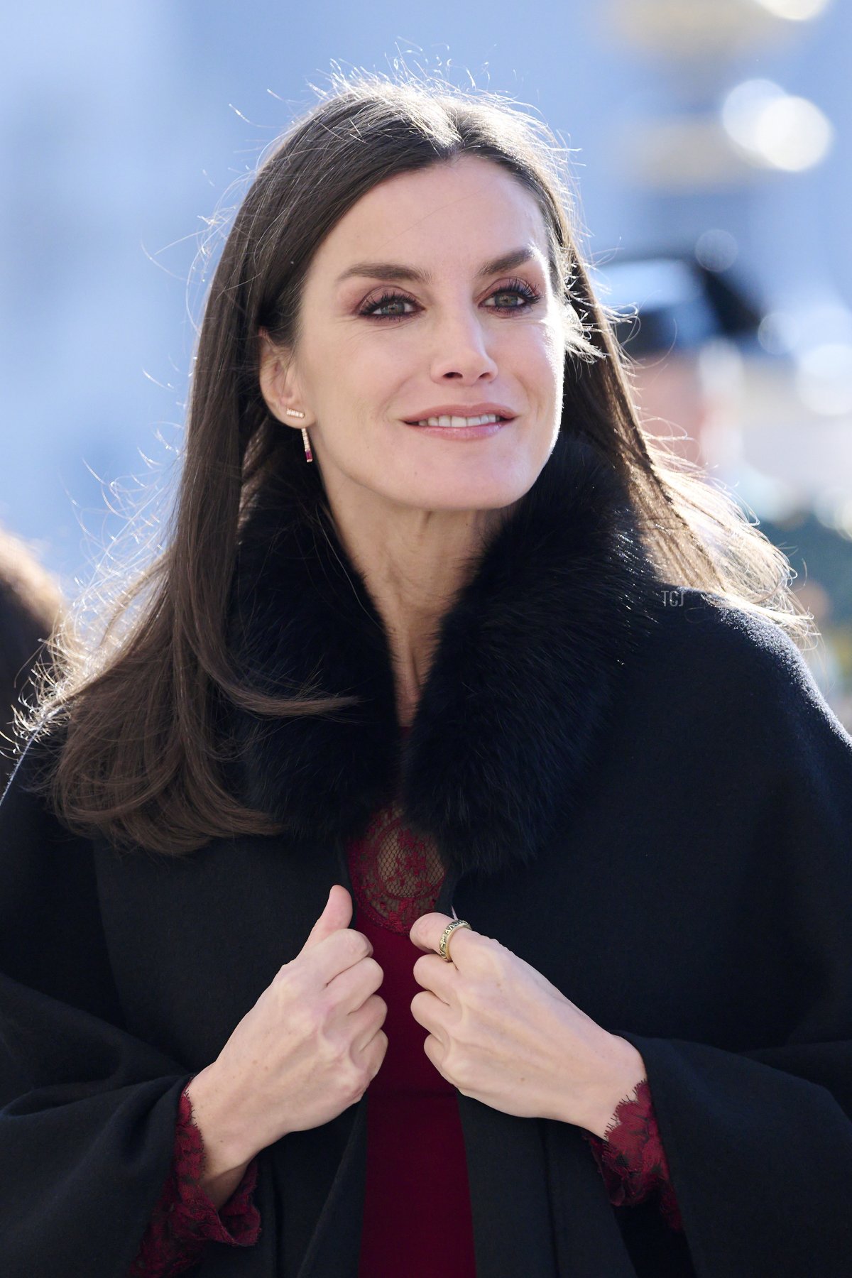 La regina Letizia di Spagna partecipa alla celebrazione della parata militare di Capodanno al Palazzo Reale il 6 gennaio 2023 a Madrid, Spagna (Carlos Alvarez/Getty Images)