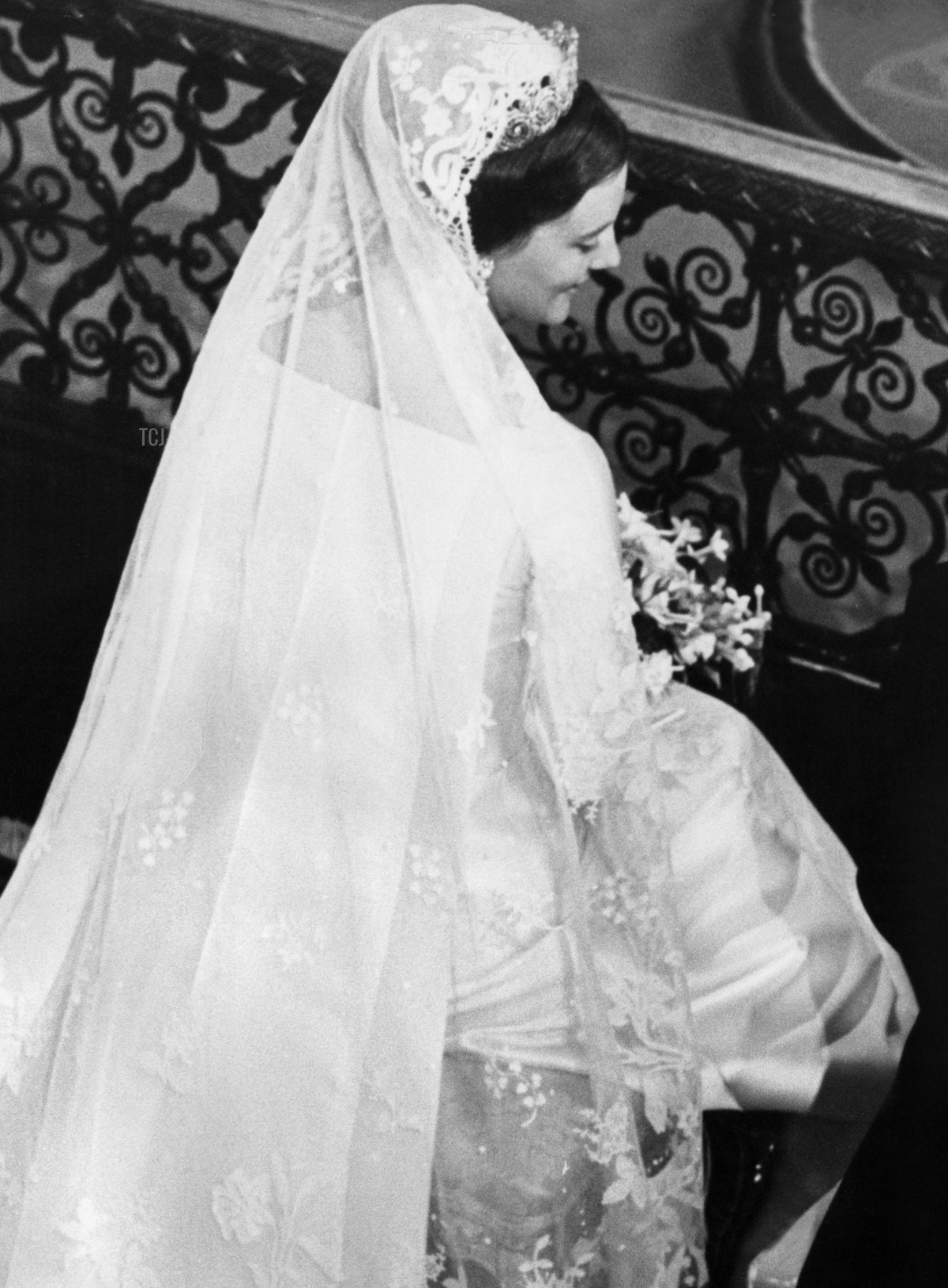 Regina Margrethe II di Danimarca nel giorno del suo matrimonio, 1967 (INTERFOTO/Alamy)