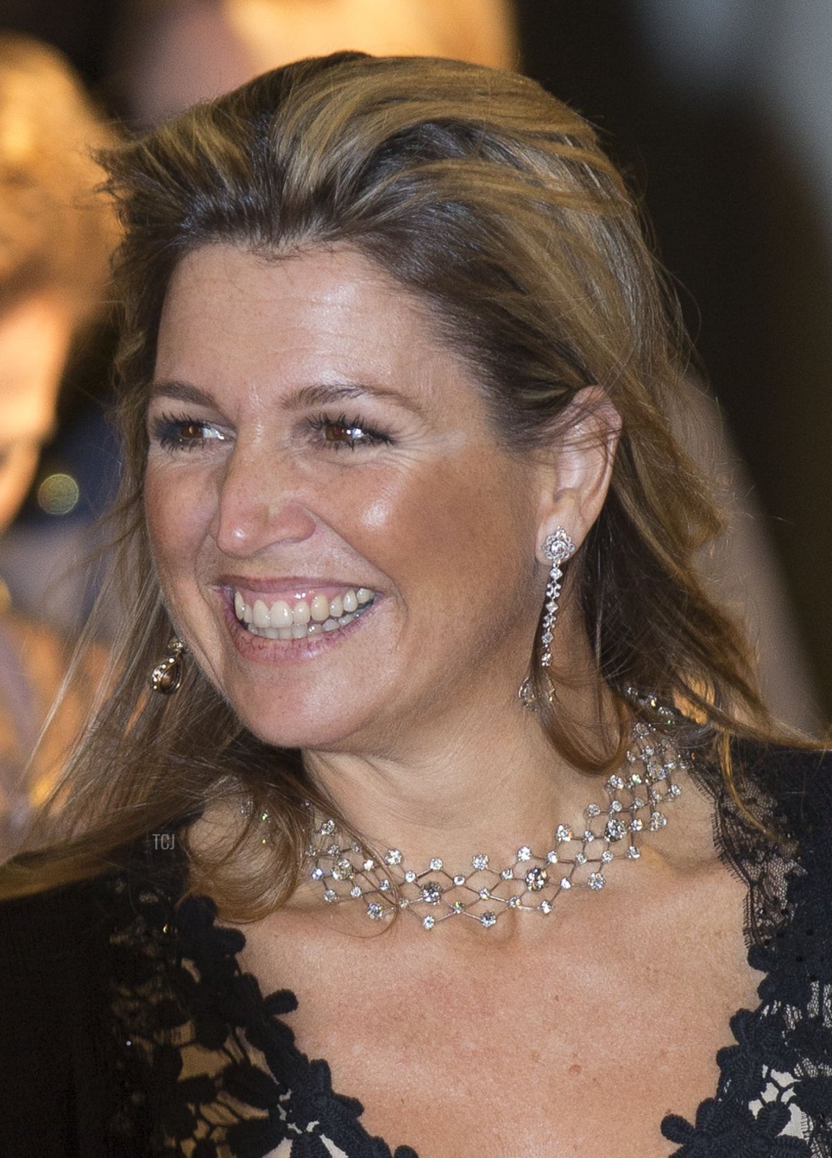 La Regina Maxima dei Paesi Bassi partecipa al 10° Concorso Internazionale di Pianoforte Franz Liszt l'8 novembre 2014 a Utrecht (Michel Porro/Getty Images)