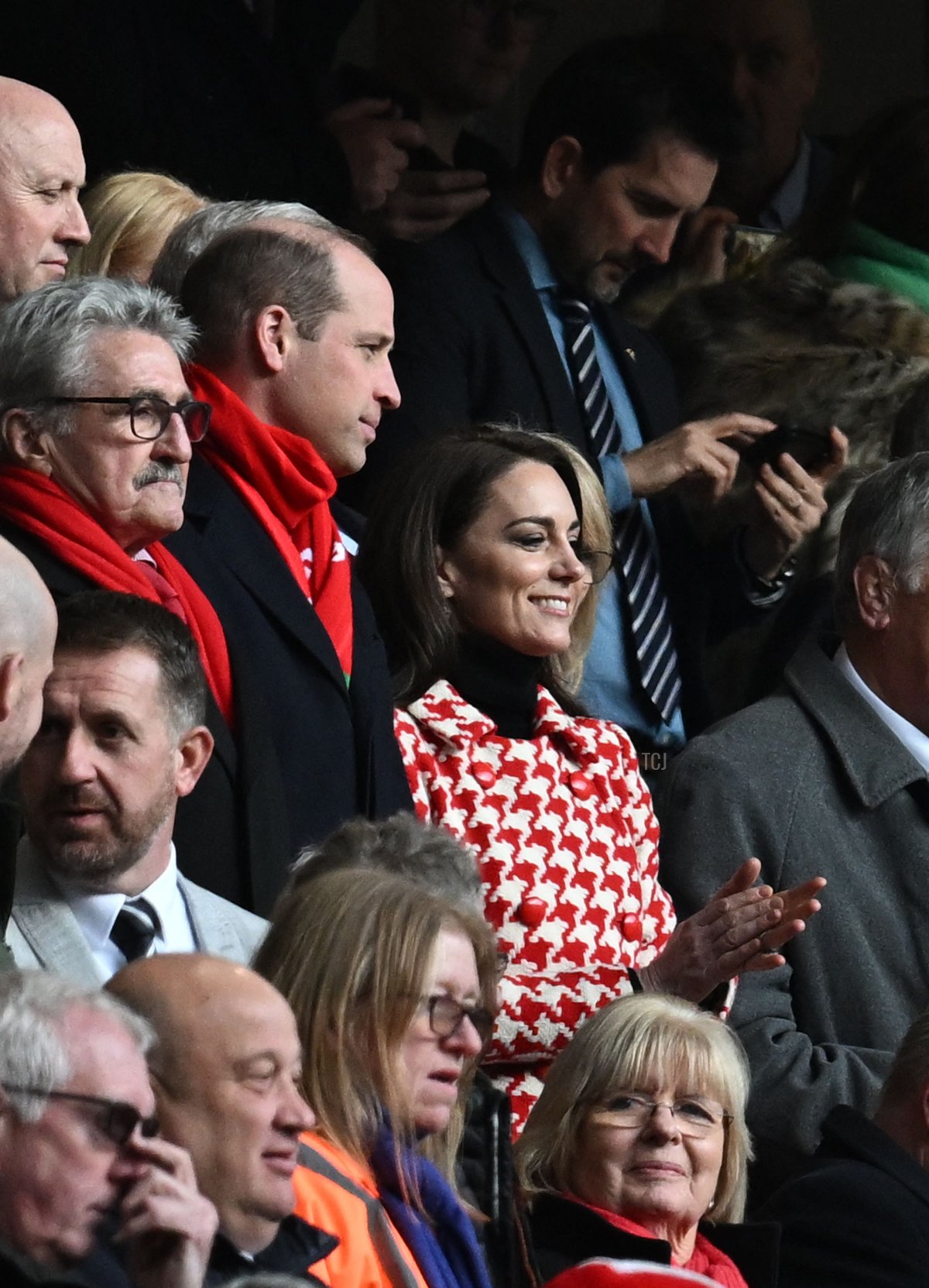 Il Principe e la Principessa del Galles partecipano alla partita dei Sei Nazioni tra Galles e Inghilterra allo Stadio Principality il 25 febbraio 2023 a Cardiff, Galles (PAUL ELLIS/AFP via Getty Images)