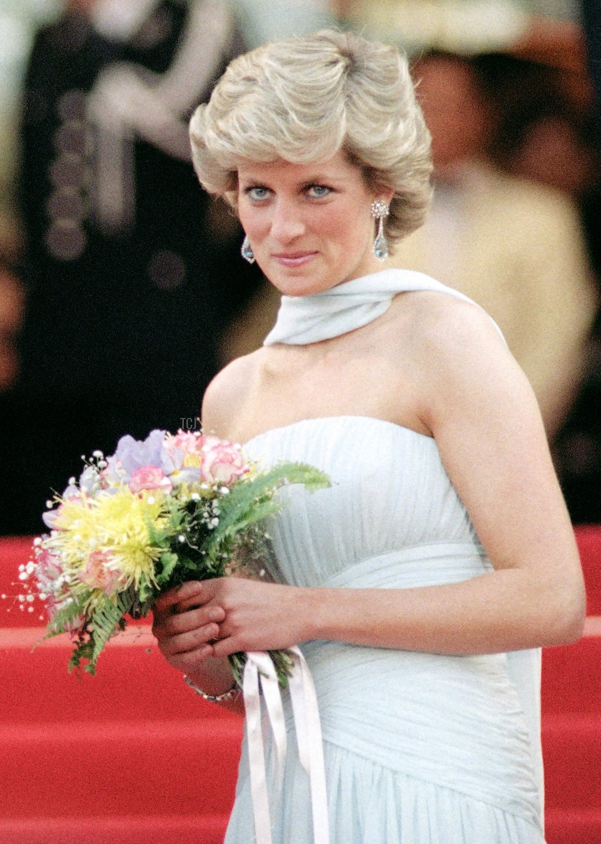 La Principessa di Galles partecipa al 40° Festival Internazionale del Cinema di Cannes il 15 maggio 1987 (AFP via Getty Images)