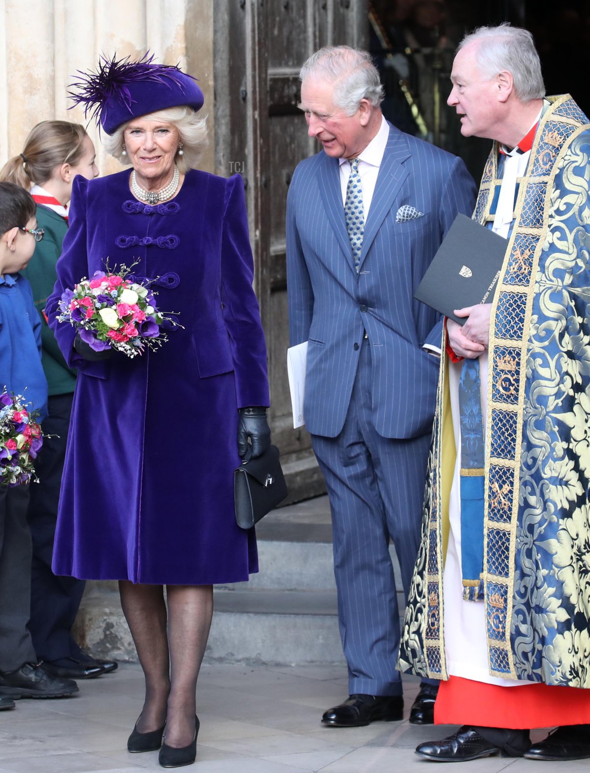 Il Principe di Galles e la Duchessa di Cornovaglia partono dopo il servizio della Giornata del Commonwealth all'Abbazia di Westminster l'11 marzo 2019 a Londra, Inghilterra (Chris Jackson/Getty Images)