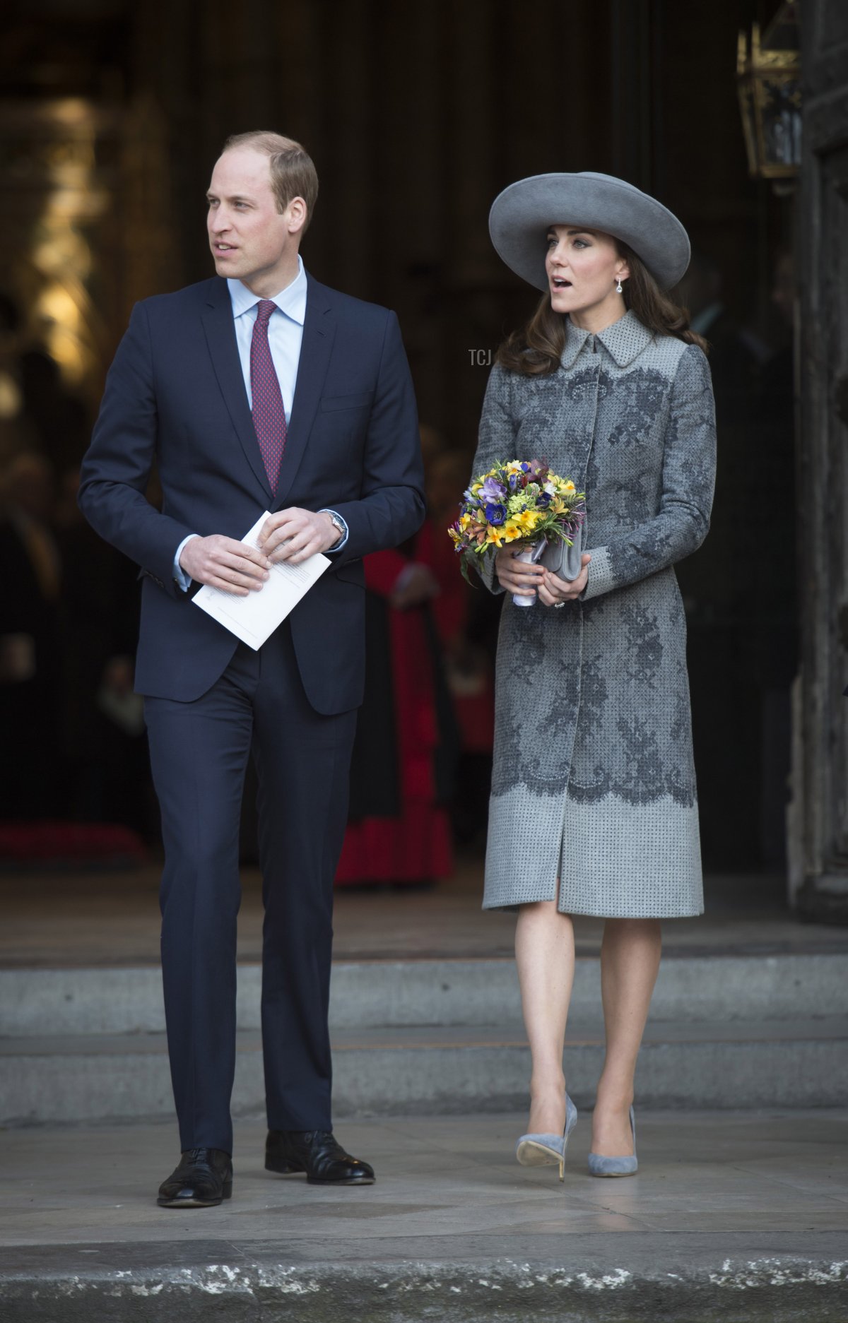 Il Duca e la Duchessa di Cambridge lasciano il servizio annuale del Commonwealth Day il 14 marzo 2016 nell'Abbazia di Westminster, Londra (Geoff Pugh - WPA Pool/Getty Images)