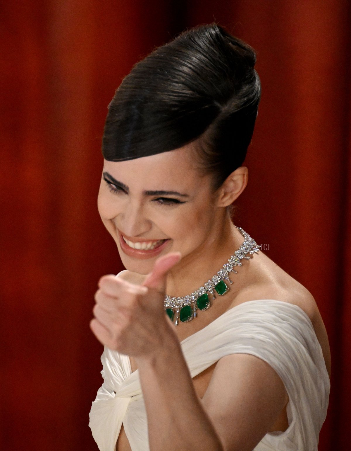 L'attrice e cantante americana Sofia Carson partecipa alla 95a edizione degli Academy Awards presso il Dolby Theatre di Hollywood, California, il 12 marzo 2023 (ROBYN BECK/AFP via Getty Images)