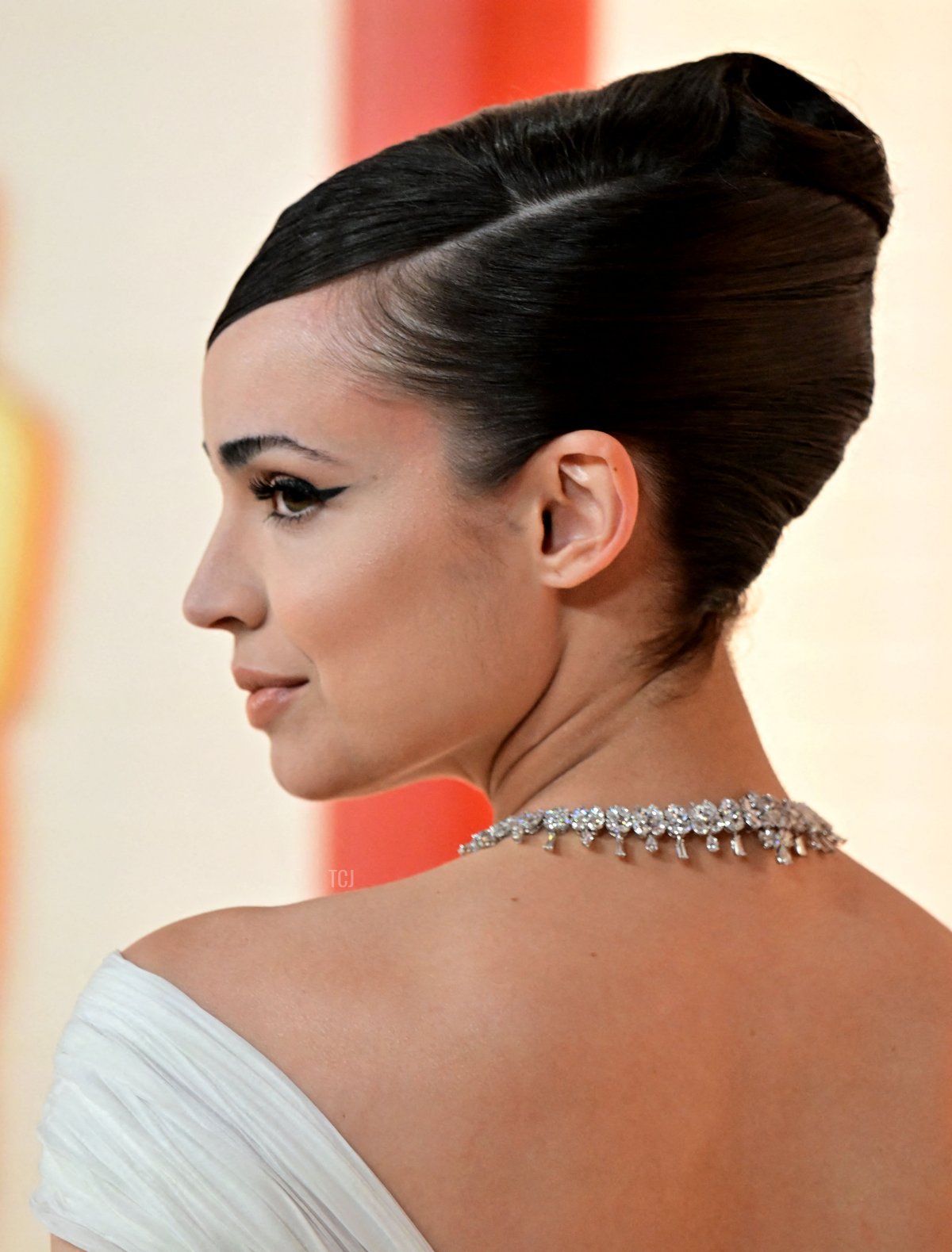 L'attrice e cantante americana Sofia Carson partecipa alla 95a edizione degli Academy Awards presso il Dolby Theatre di Hollywood, California, il 12 marzo 2023 (FREDERIC J. BROWN/AFP via Getty Images)