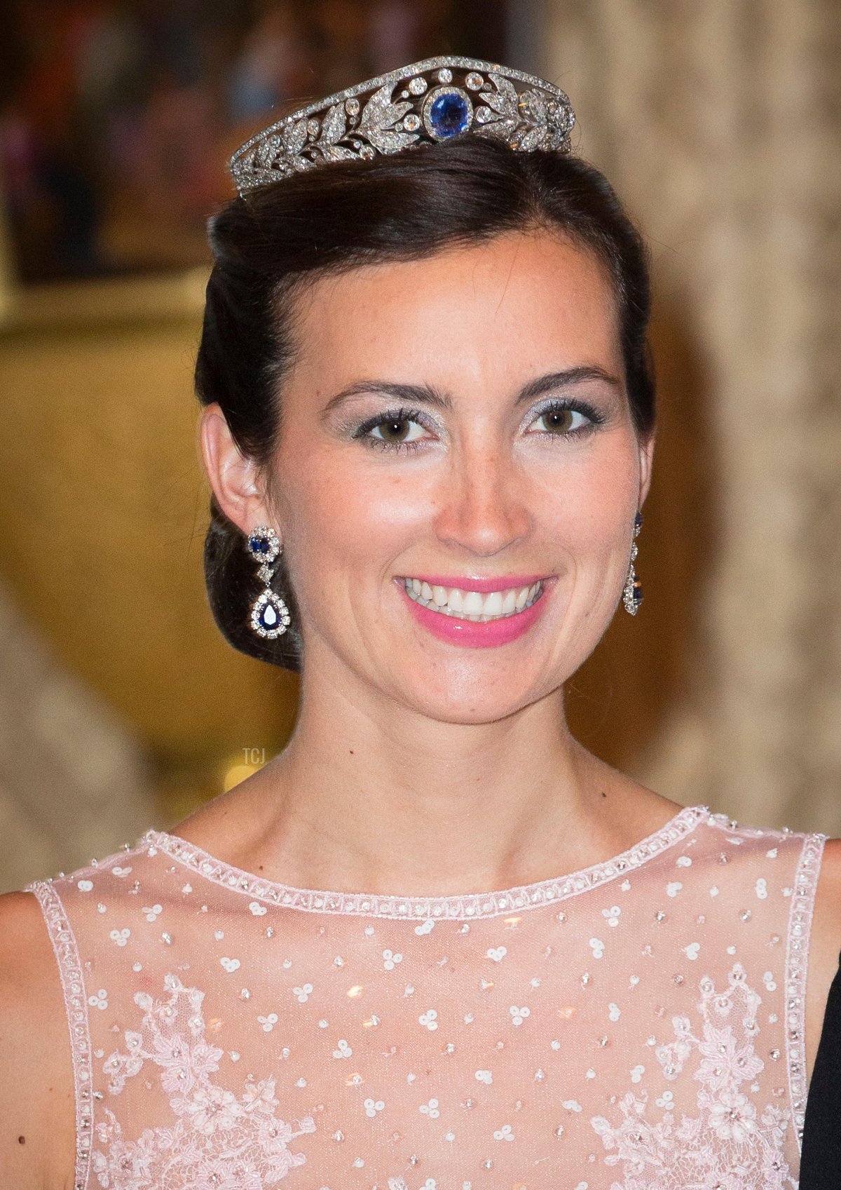 La Principessa Claire di Lussemburgo partecipa alla reception ufficiale durante le celebrazioni della Festa Nazionale al Palazzo Granducale di Lussemburgo, 23 Giugno 2016 (Patrick van Katwijk/DPA Picture Alliance/Alamy)