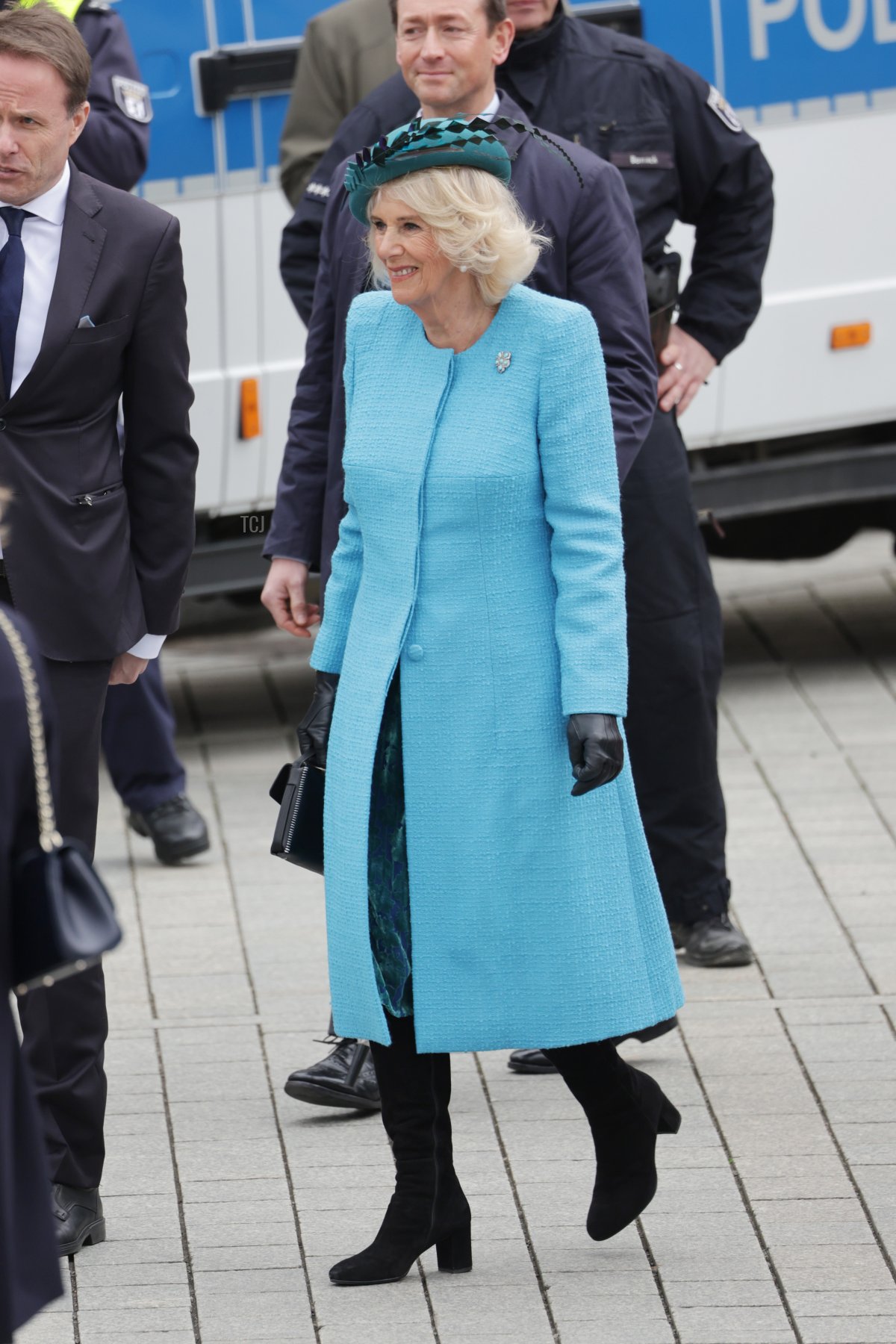 La regina Camilla arriva alla Porta di Brandeburgo il 29 marzo 2023 a Berlino, Germania (Chris Jackson/Getty Images)