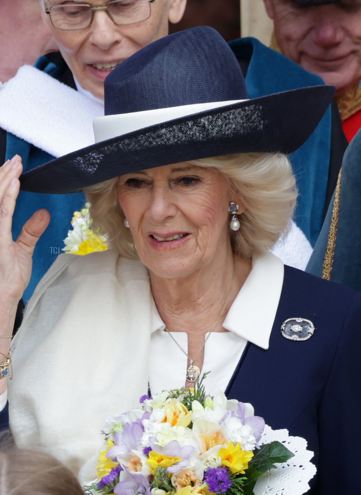 La regina Camilla partecipa al servizio di Royal Maundy presso la York Minster il 6 aprile 2023 (Chris Jackson/Getty Images)