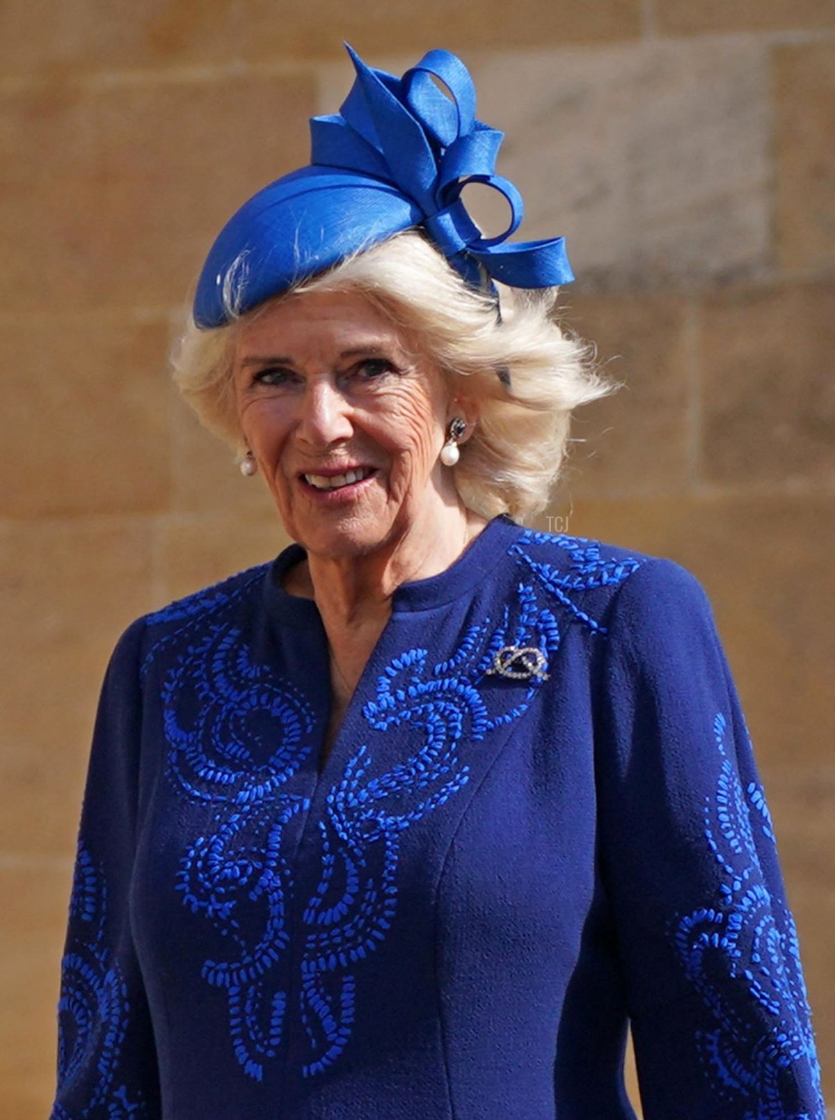 La Regina Camilla partecipa al Servizio Pasquale di Mattutino al Castello di Windsor il 9 aprile 2023 a Windsor, Inghilterra (Yui Mok - WPA Pool/Getty Images)