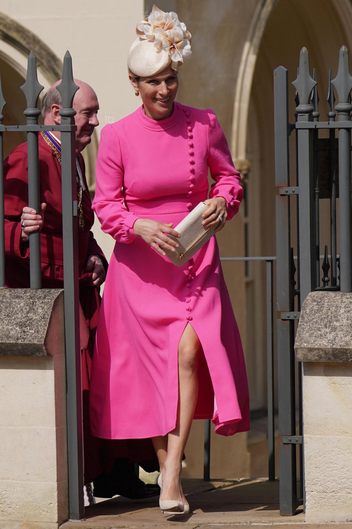 Zara Tindall partecipa al Servizio Pasquale di Mattutino al Castello di Windsor il 9 aprile 2023 a Windsor, Inghilterra (Yui Mok - WPA Pool/Getty Images)