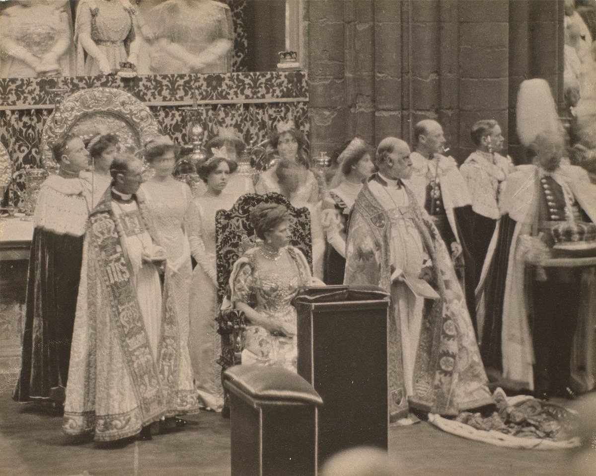 Incoronazione di Re Giorgio V e Regina Maria all'Abbazia di Westminster, 22 giugno 1911 (Sir Benjamin Stone/Royal Collection Trust)