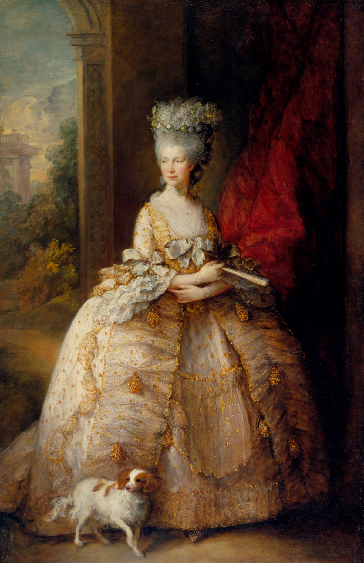 Ritratto della regina Charlotte di Thomas Gainsborough, 1781 (Royal Collection Trust)